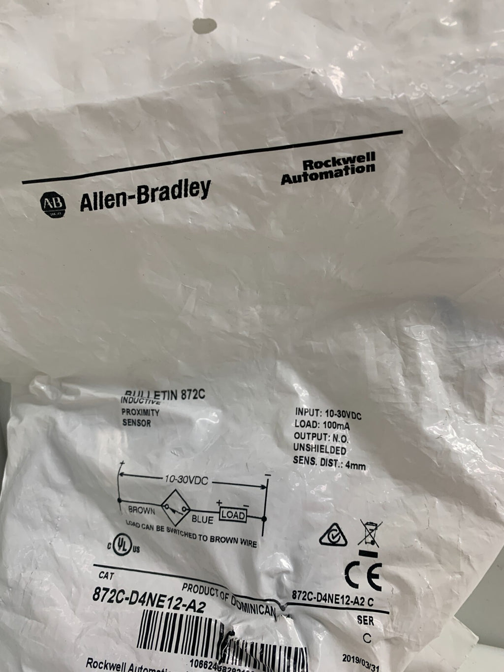 ALLEN BRADLEY  872C-DH5NP18-D4  Inductive Proximity Sensor