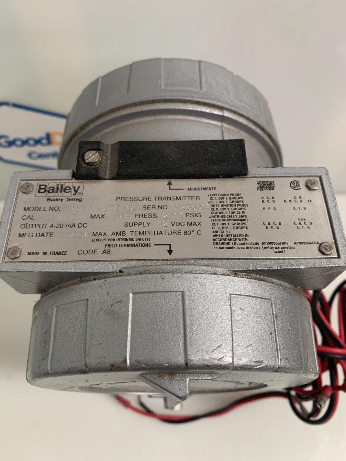 BAILEY PRESSURE TRANSMITTER PTDDL12120EA000