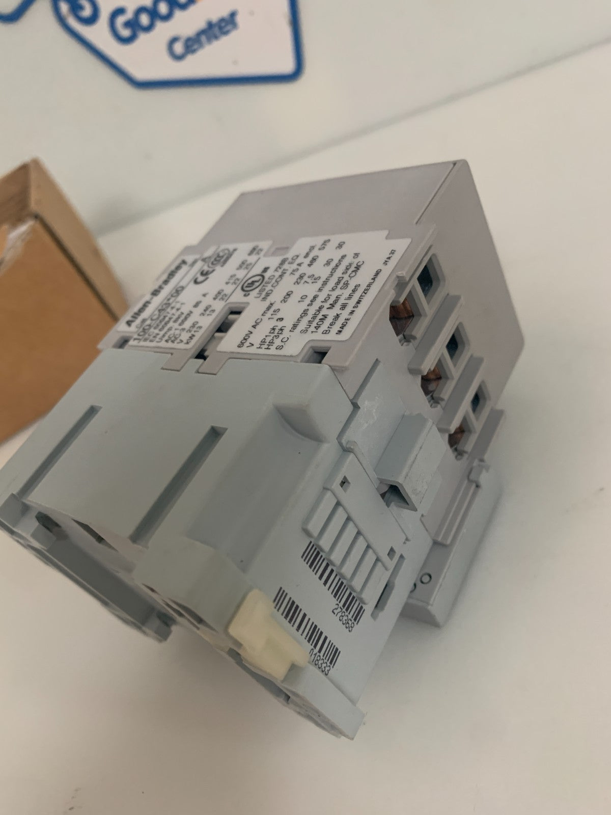 ALLEN BRADLEY 100-C43 00 SERIE A CONTACTOR 600 VAC W/100-S/B CONTACT BLOCK