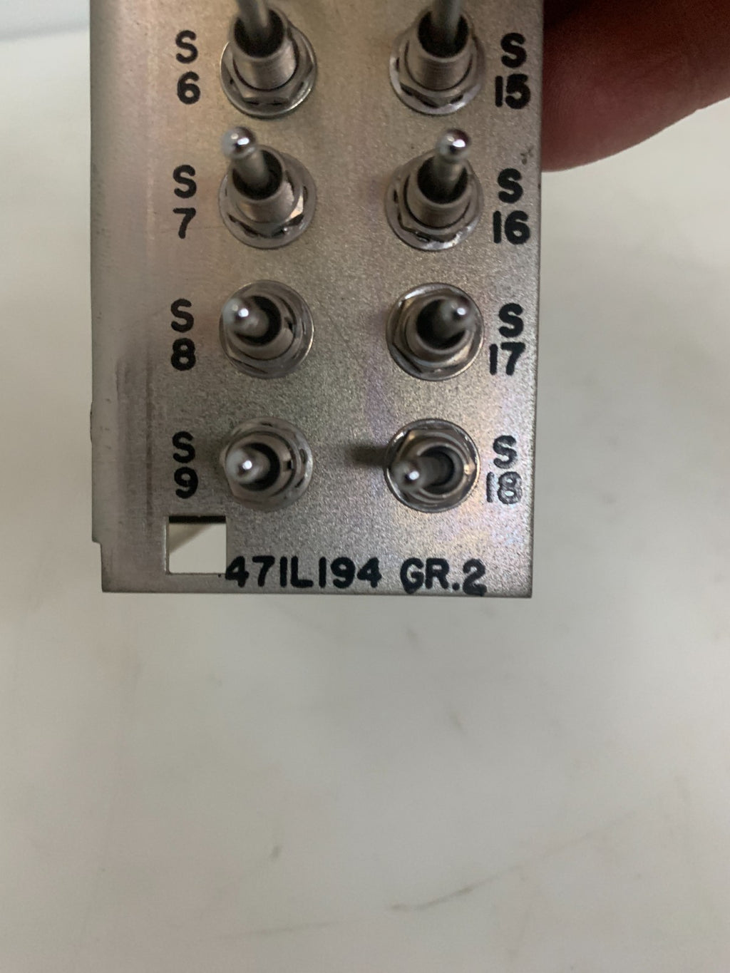 LOGIC INPUT TEST CARD 18 ON/OFF SWITCH M. 0471L0194G.02