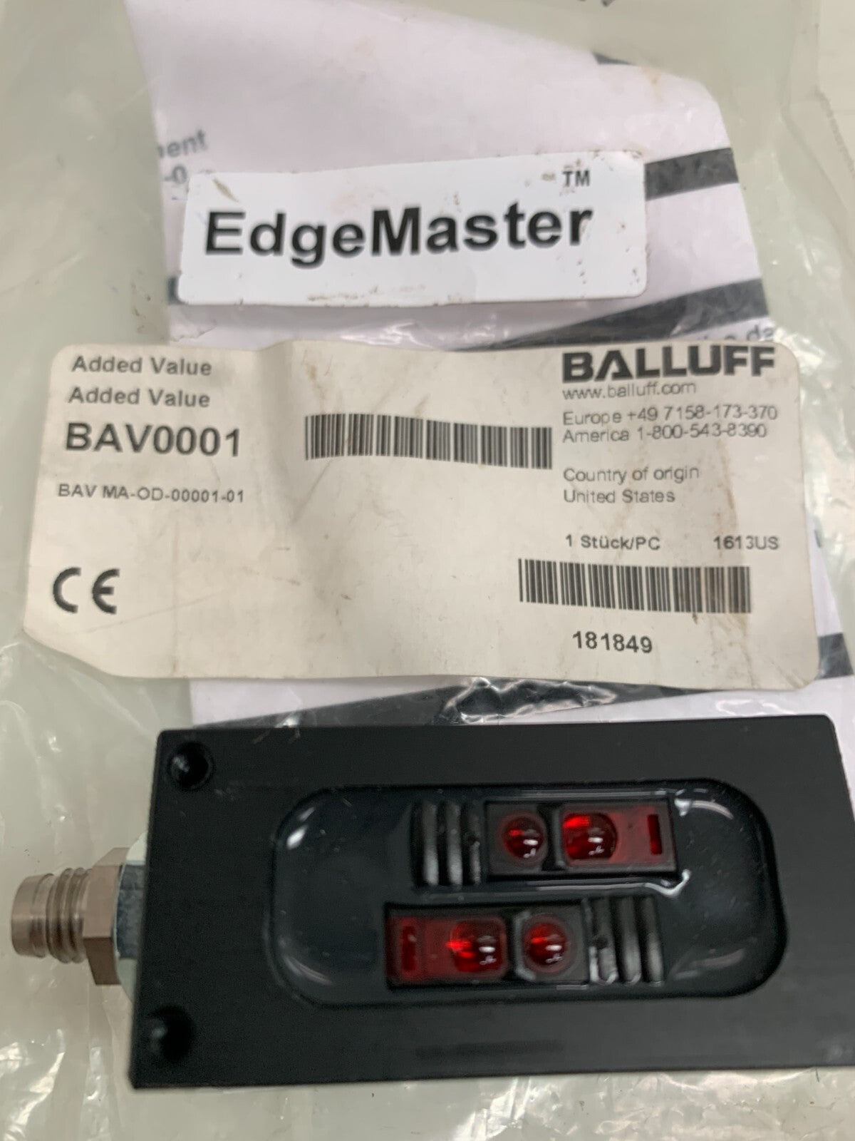 Balluff BAV MA-OD-00001-01 Inductive Sensor BAV0002