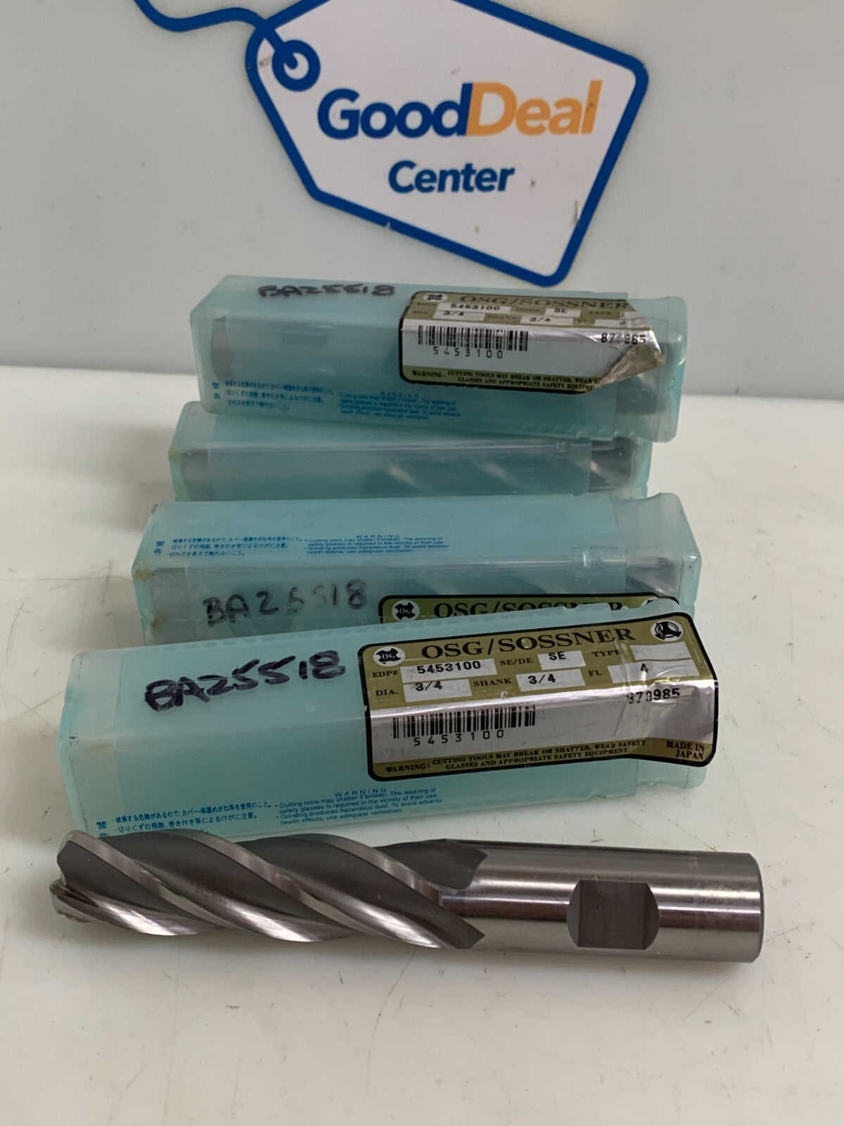 LOT OF 4 OSG/SOSSNER END MILL 3/4 DIA 3/4 SHANK 5453100