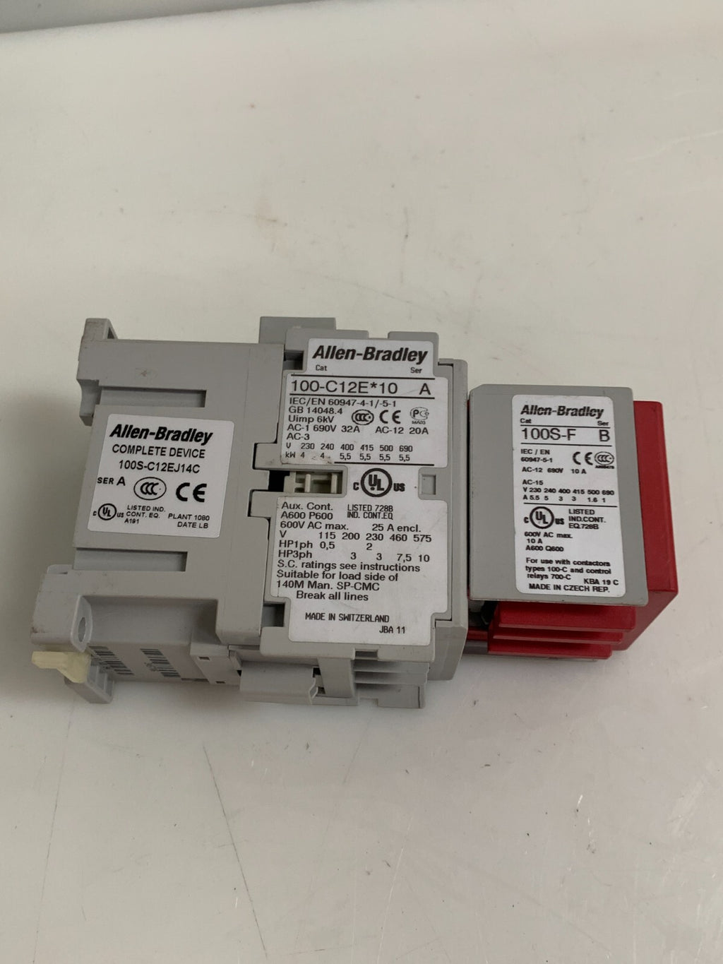 ALLEN BRADLEY GUARD MASTER SAFETY CONTACTOR 100S-C12EJ14C