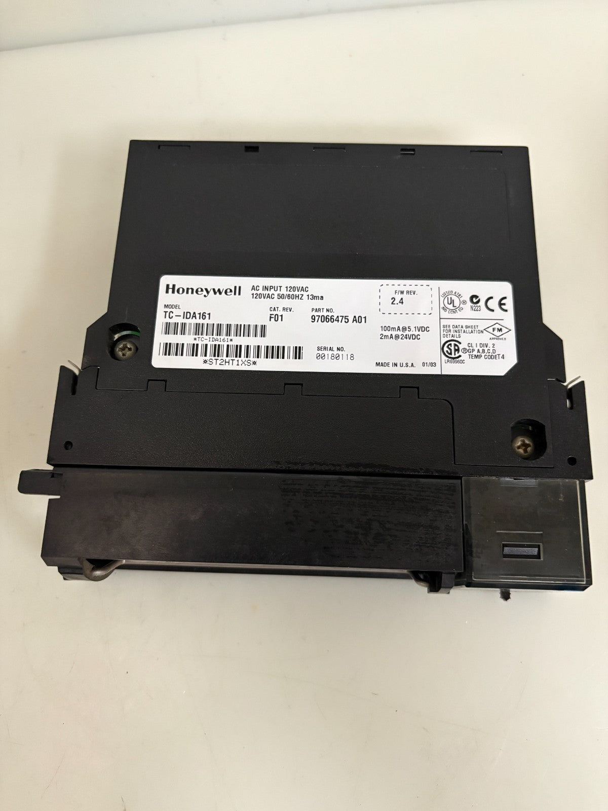 HONEYWELL AC INPUT MODULE TC-IDA161 F01 97066475 A01