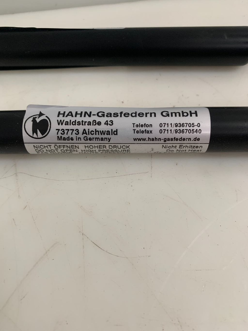 LOT OF 2 HAHN GASFEDERN PNEUMATIC SHOCK #1306345 WALDSTRABE 431
