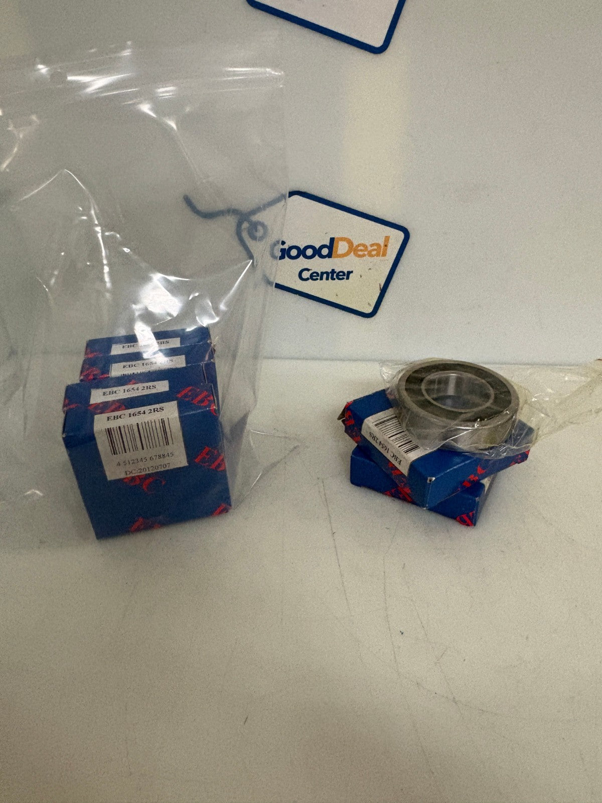 LOT OF 6 EBC RADIAL DEEP GROOVE BALL BEARING 1654 2RS0