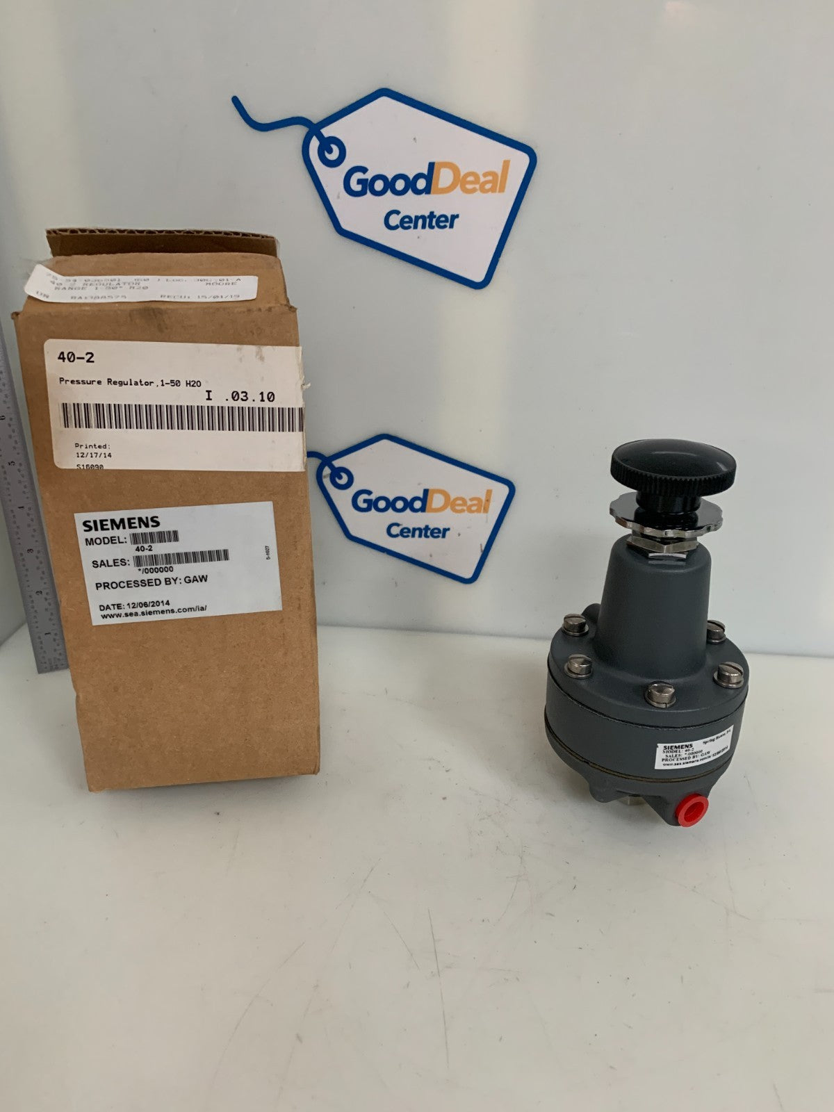 SIEMENS PRESSURE REGULATOR 1-50 H20 #40-2