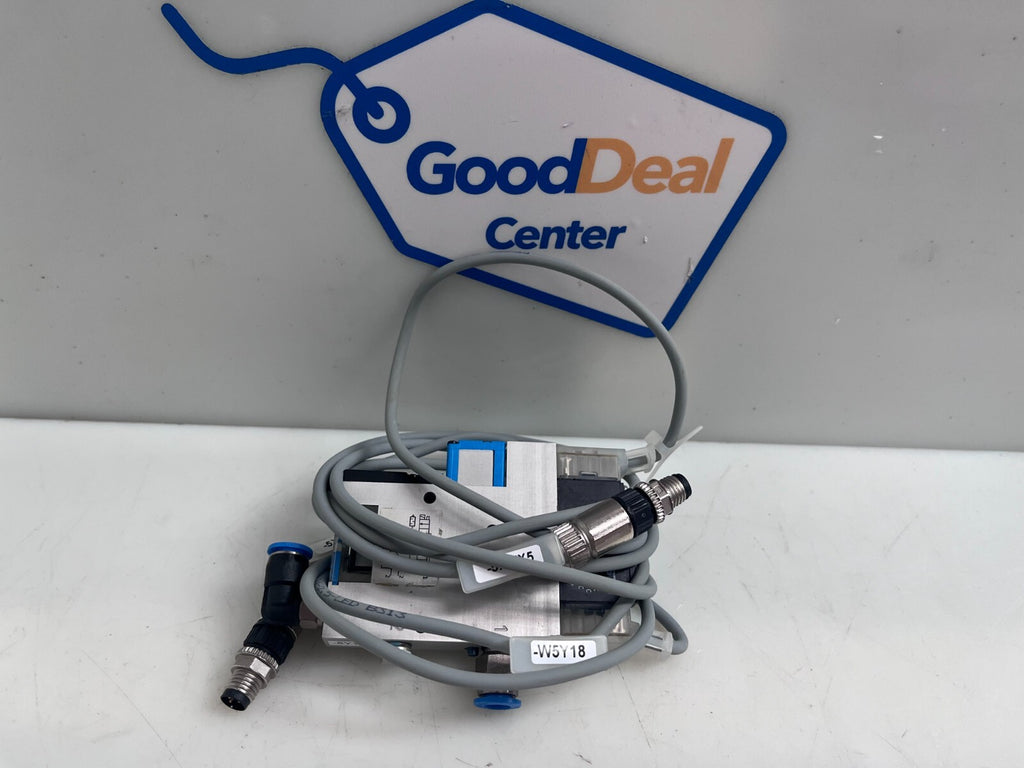 FESTO VADMI-45 Vacuum Generator 162506 w/FESTO 123498 & Cable