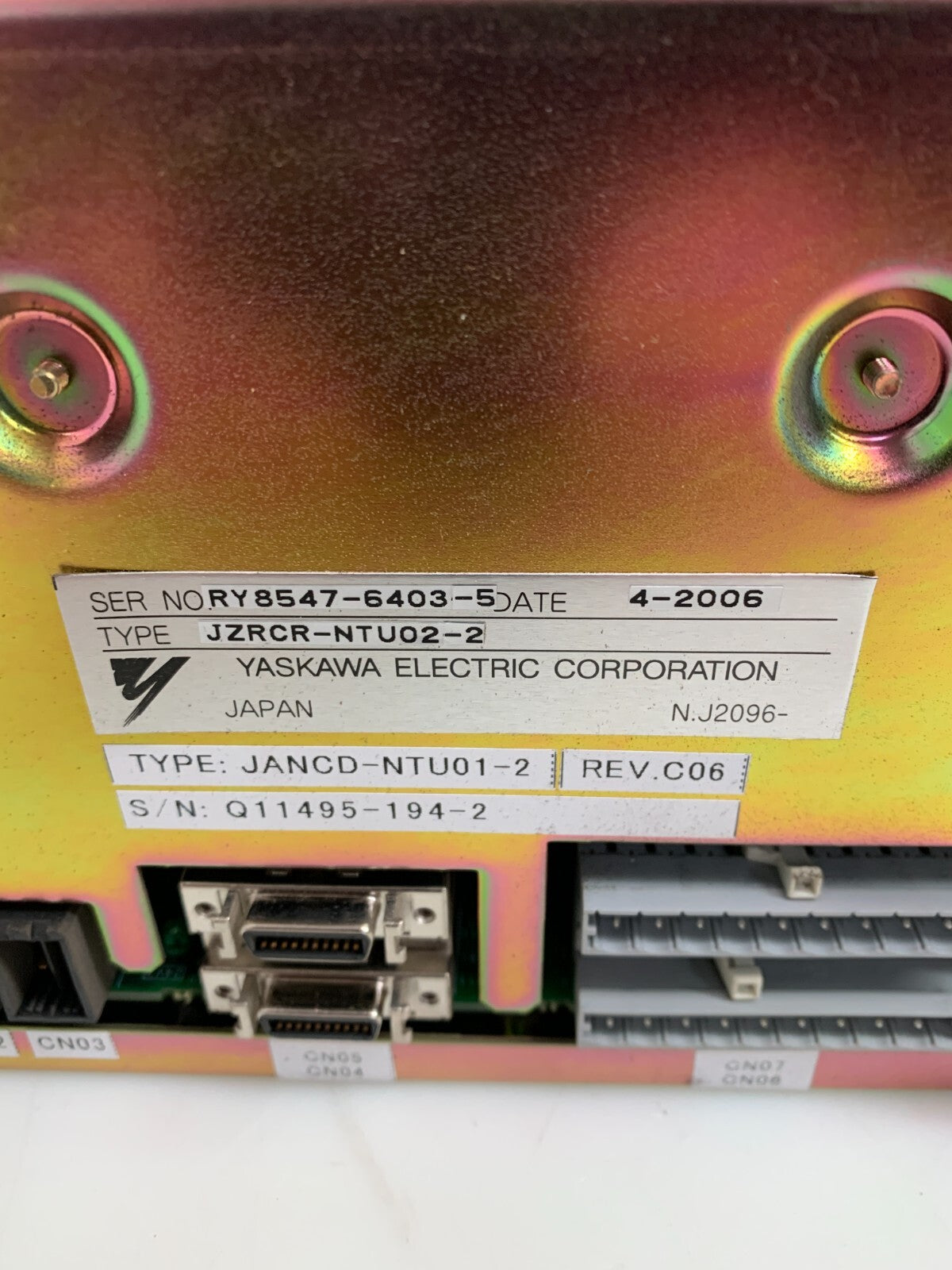 Yaskawa JZRCR-NTU02-2 Power Supply Drive Rev C.06