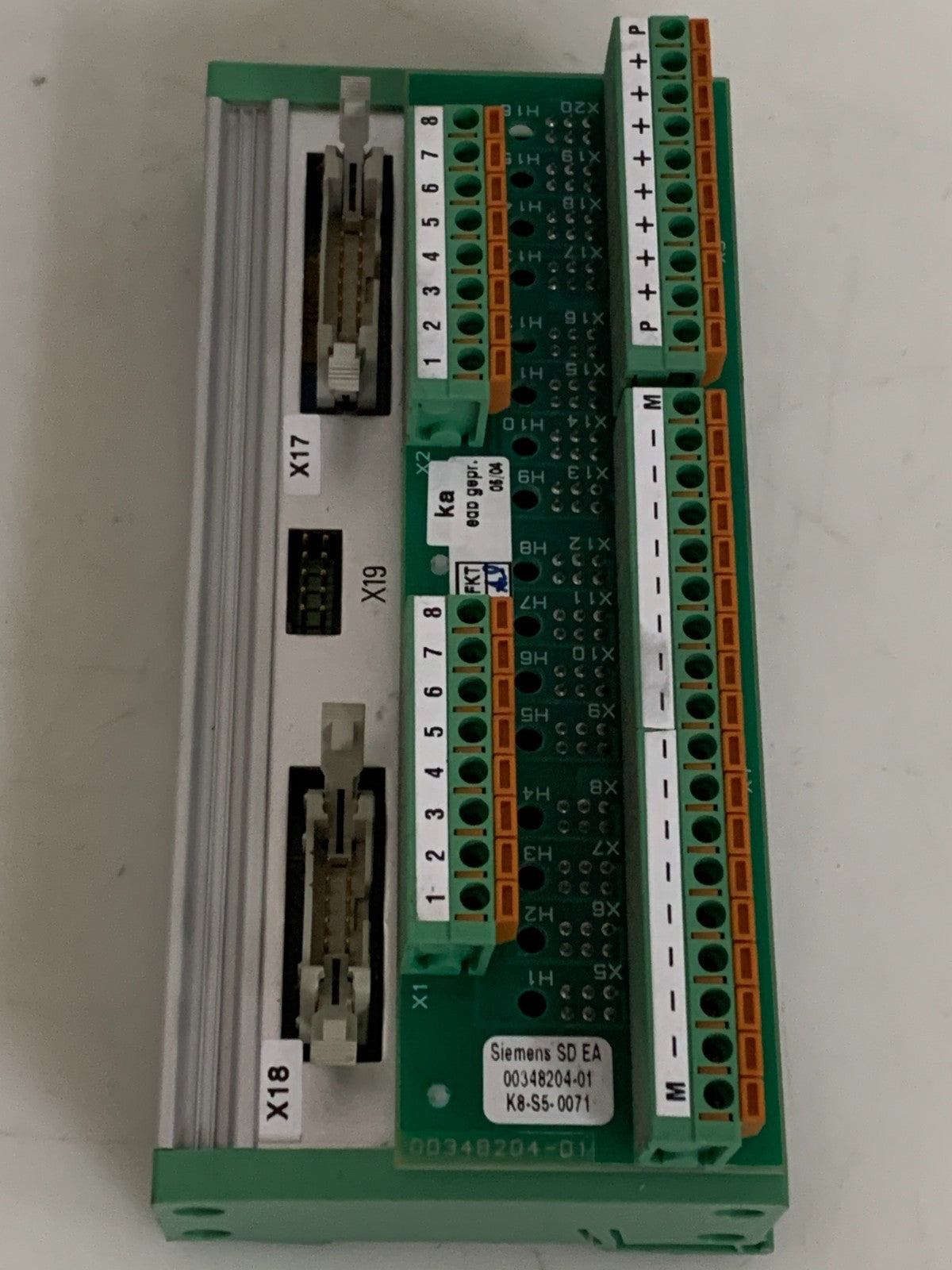 SIEMENS SD EA 00348204-01 CONNECTOR BOARD W/PLEA 1 009296983
