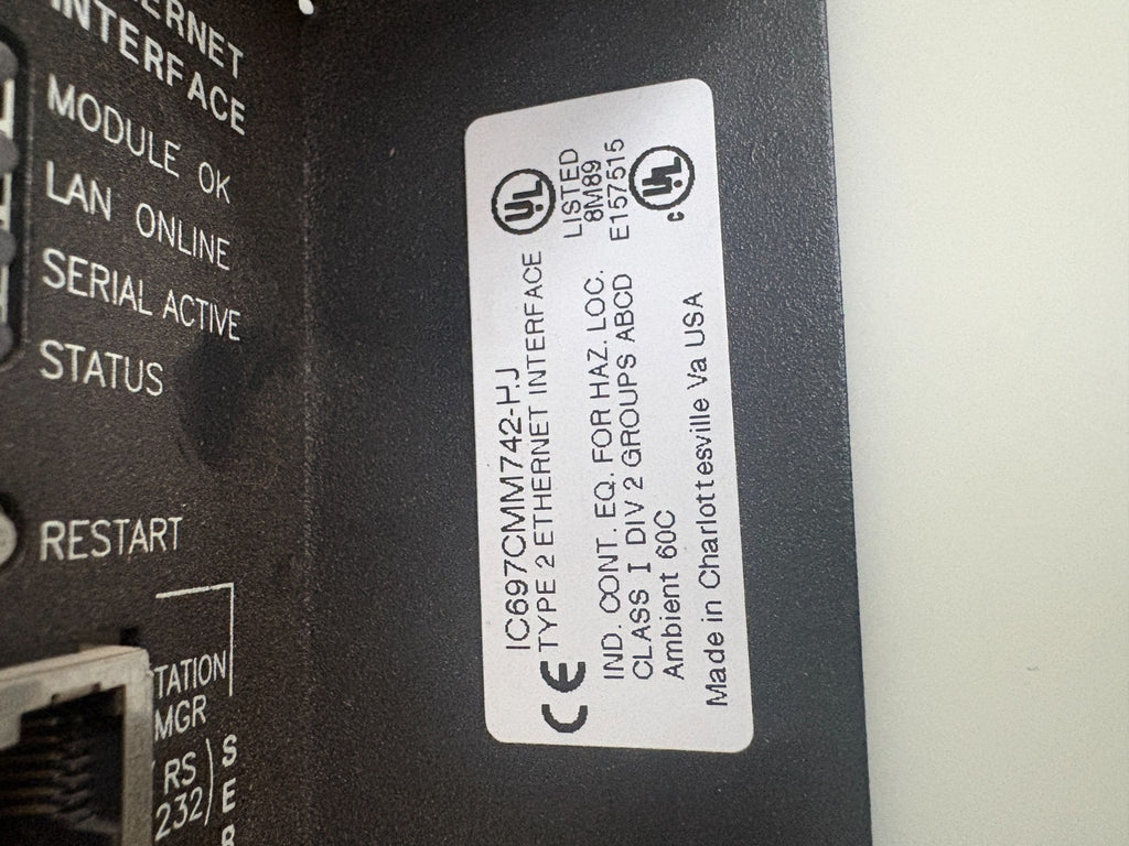 GE FANUC INTERFACE ETHERNET MODULE 44A737151-001 R04/53