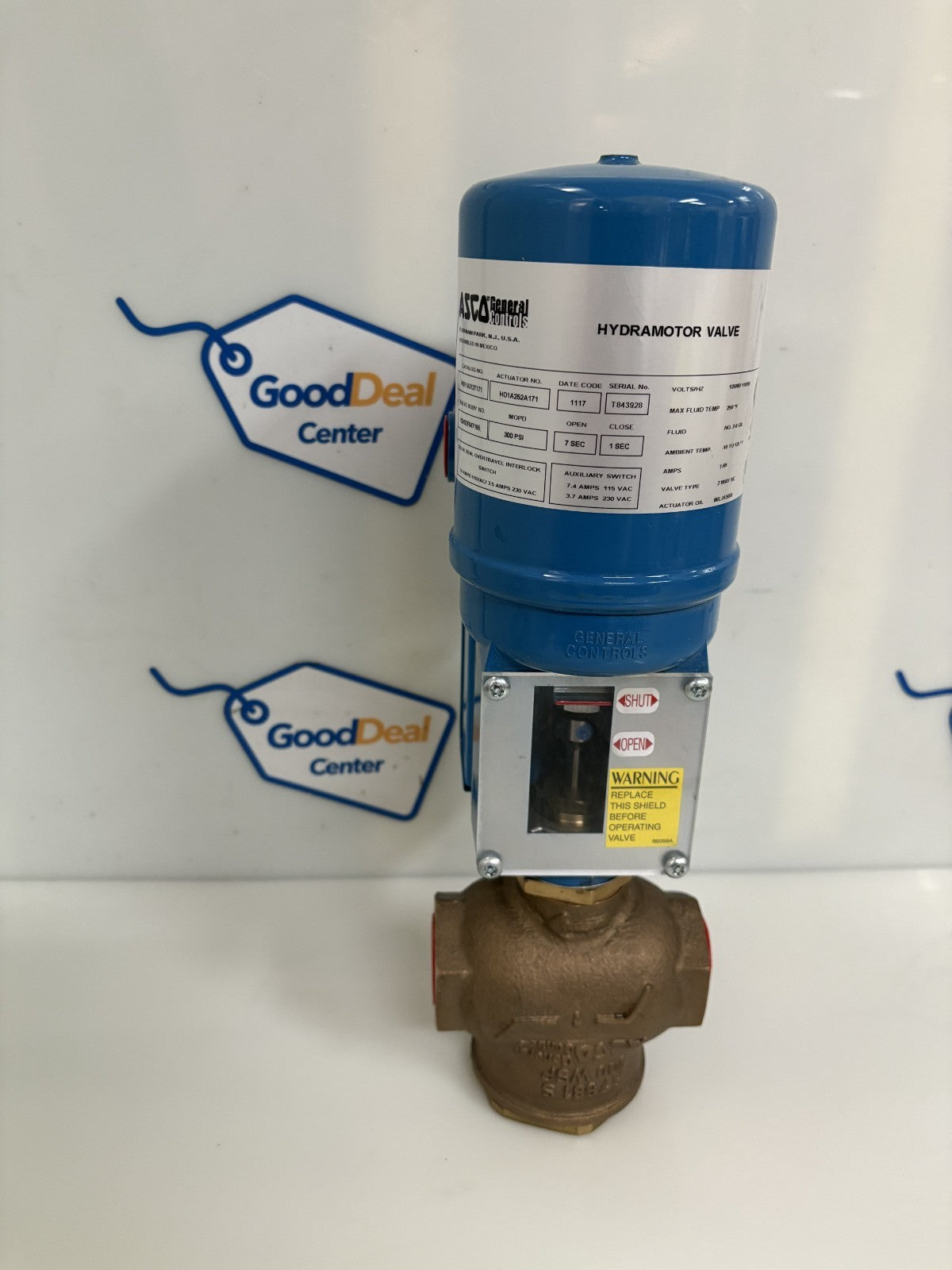 ASCO GENERAL CONTROLS HYDRAMOTOR 1" VALVE 300 PSI H0V1A312T171