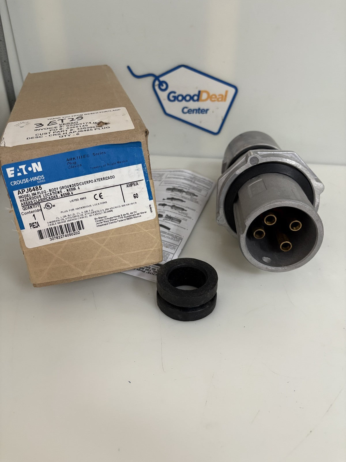 EATON CROUSE-HINDS M4 PLUG 60 AMP #APJ6485