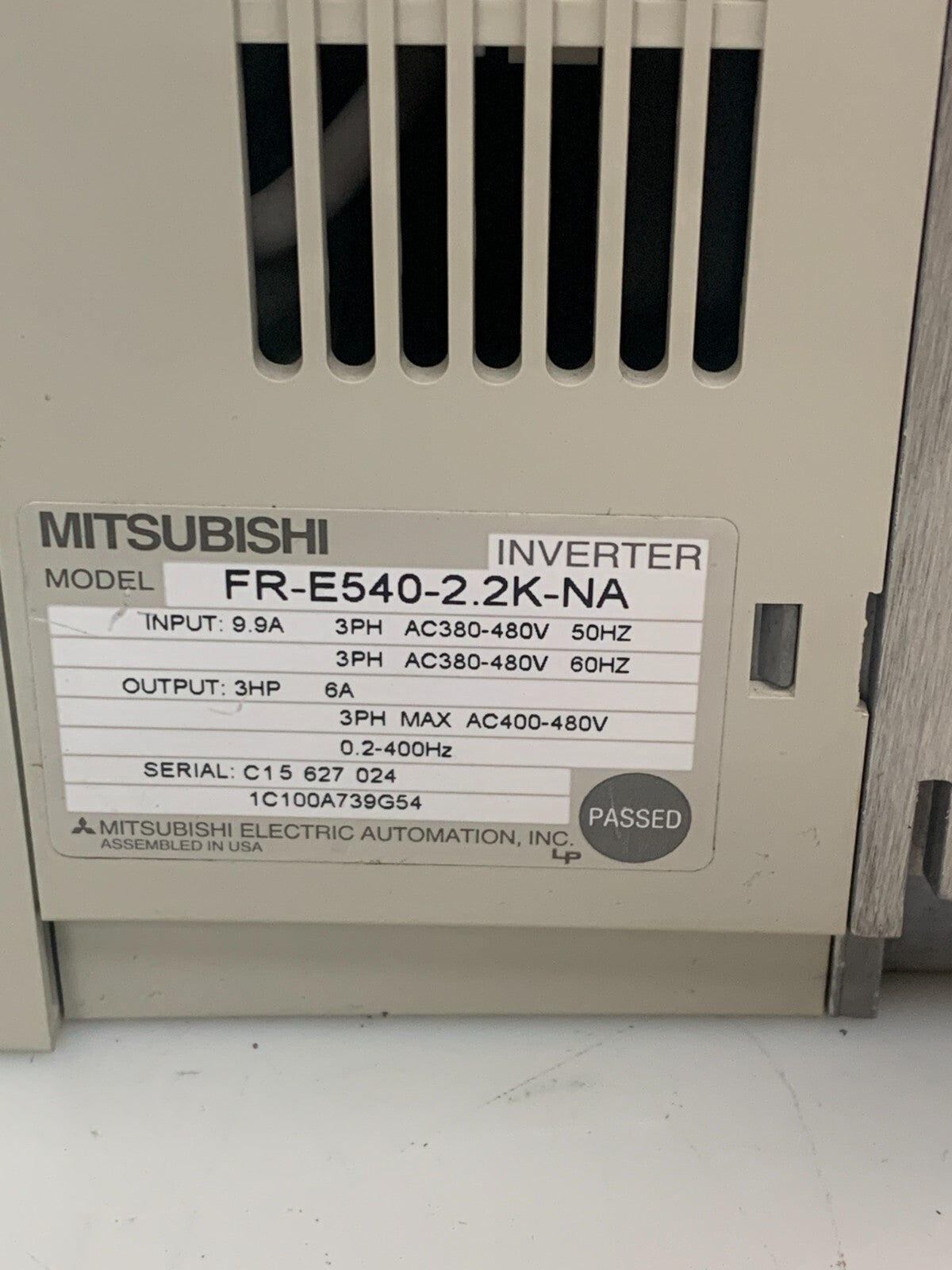 Mitsubishi E500 Inverter FR-E540-2.2K-NA