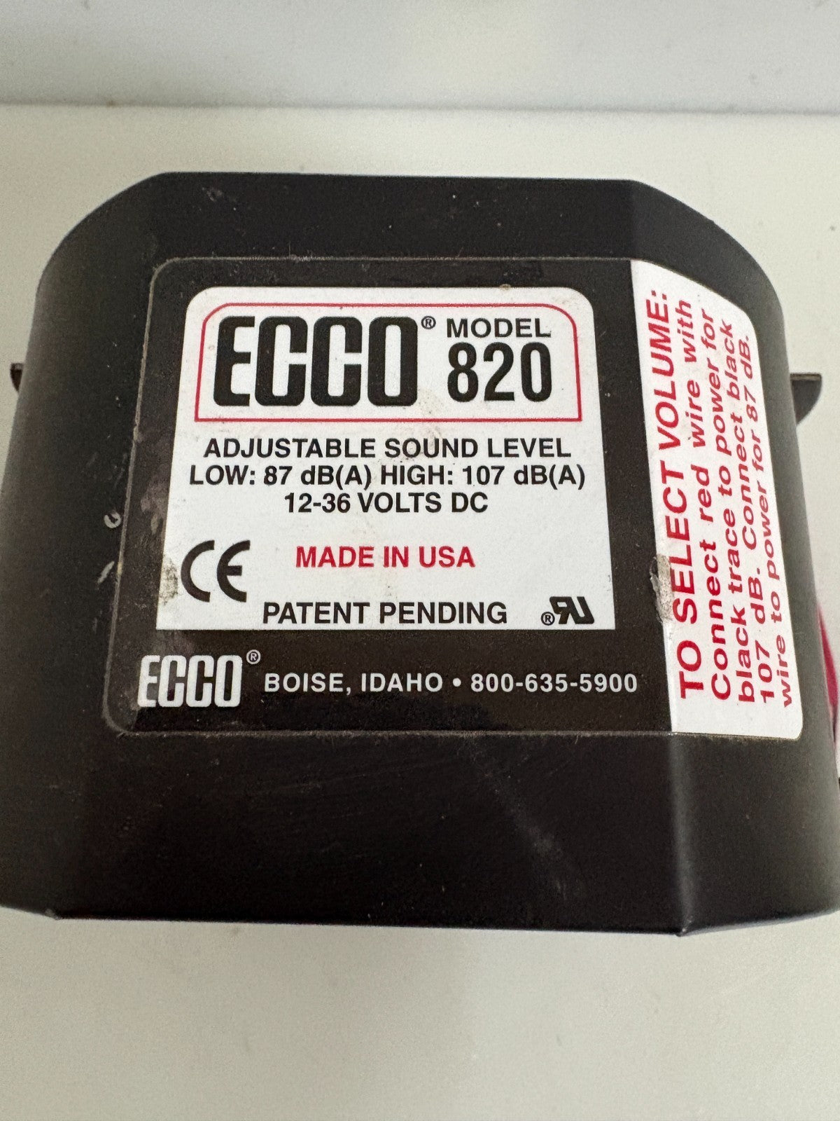 GROTE BACKUP ALARM 73040 SWITCHABLE 36 VOLT