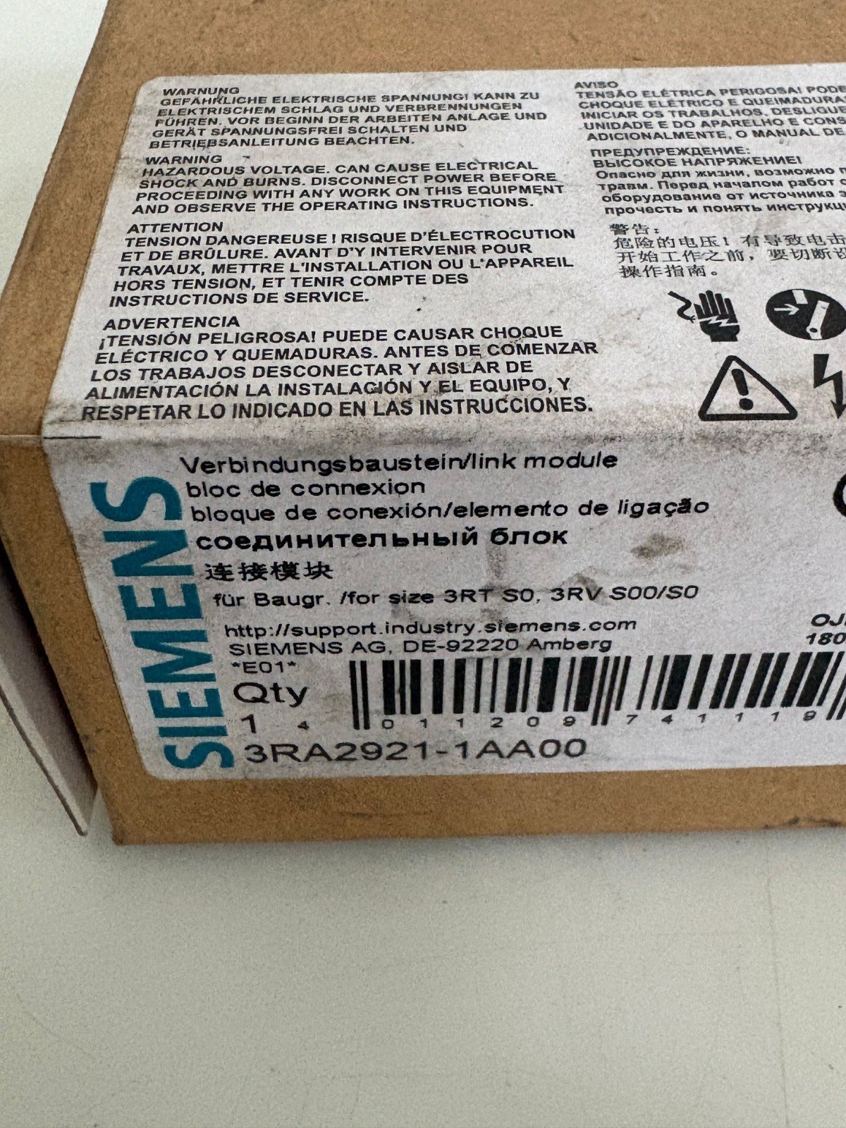 LOT OF 2 SIEMENS CONNECTION BLOCK 3RA2921-1AA003