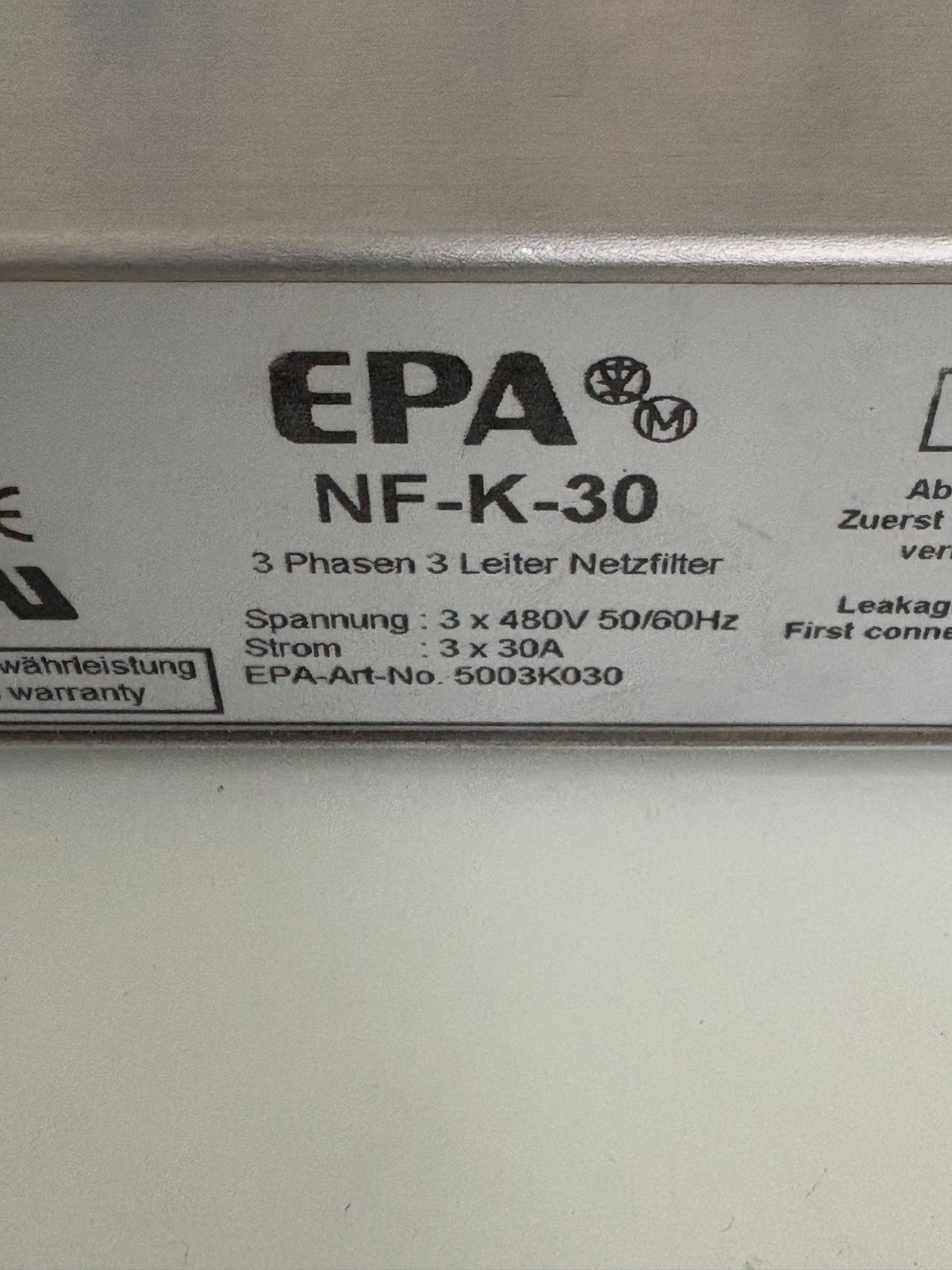 EPA COMPACT FILTER NF-K-30