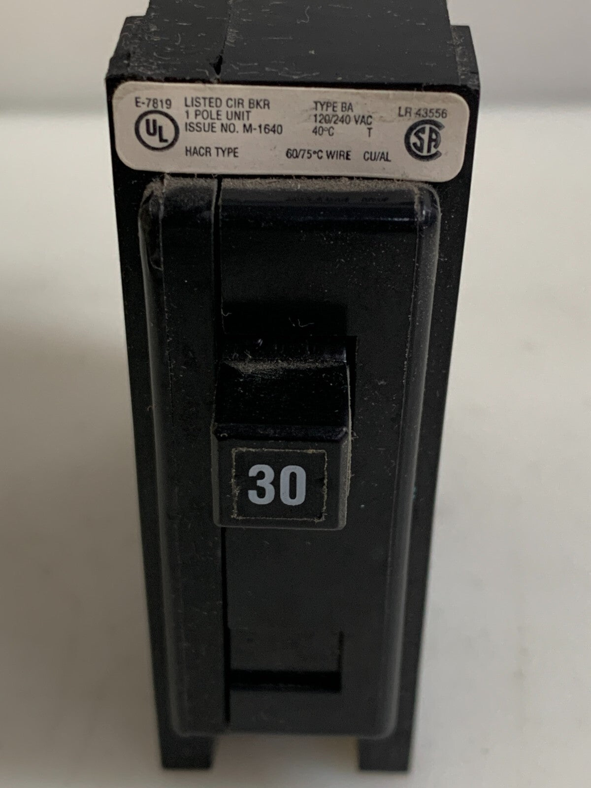 CUTTLER HAMMER QUICKLAG 30 AMP CIRCUIT BREAKER BA LR 43556 BOX OF 10