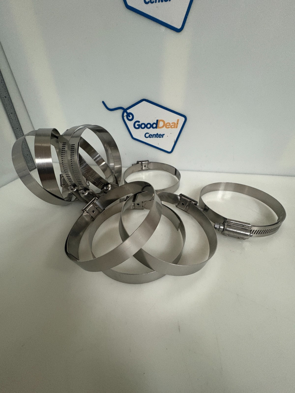 LOT OF 10 IDEAL TRIDON S.STEEL CLAMPS 3 1/4-4 1/8