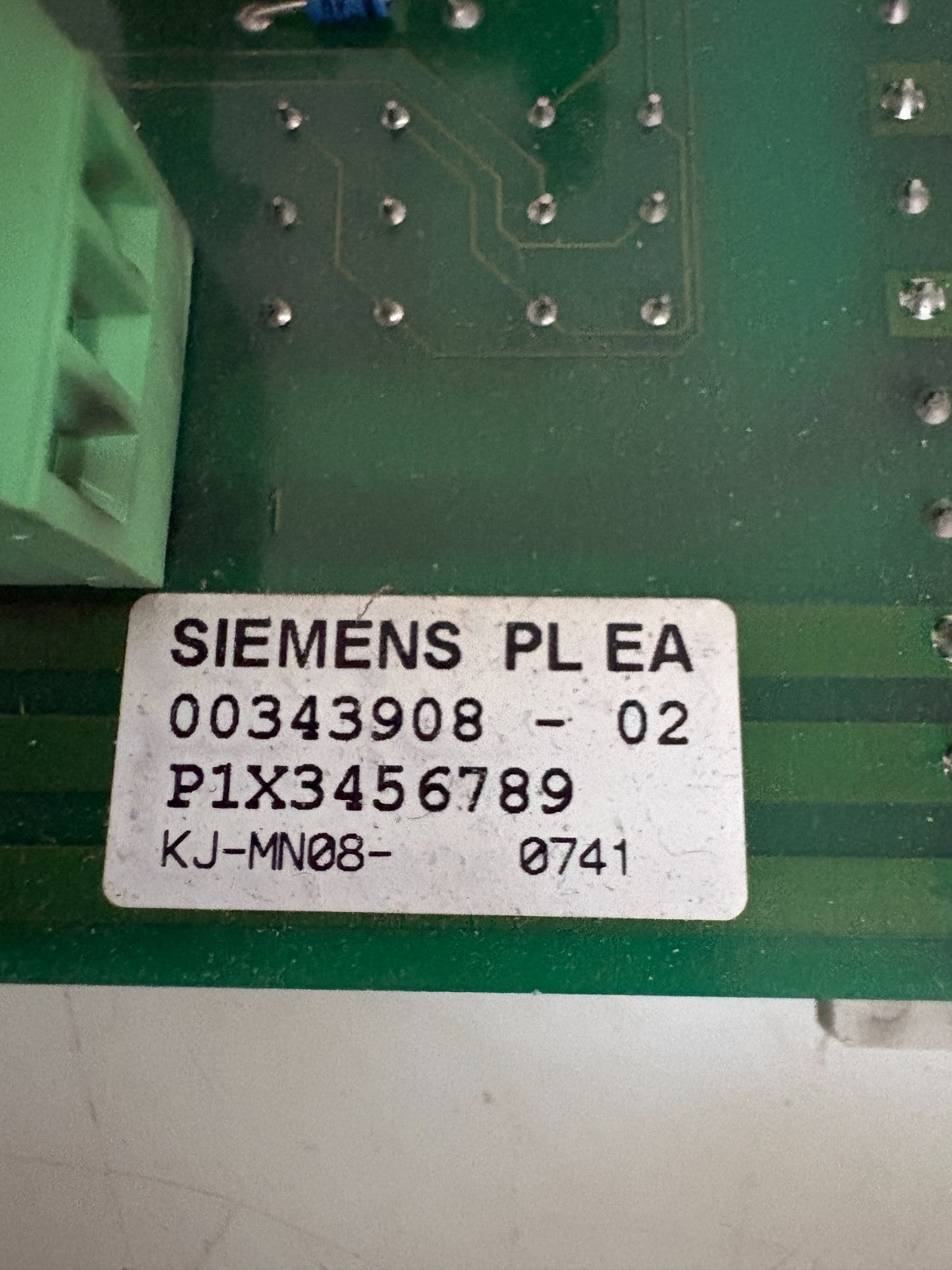SIEMENS PL EA BACK PLANE SERVO 00343908-022