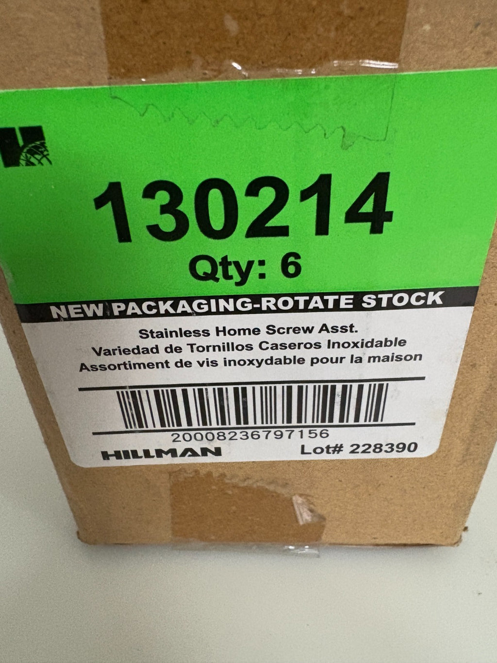 LOT OF 6 HILLMAN STAINLESS STEEL SCREW KIT 130214
