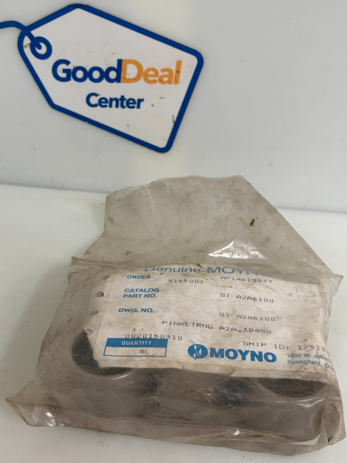 LOT OF 6 MOYNO PUMP RETAINING RING SS A2A6100