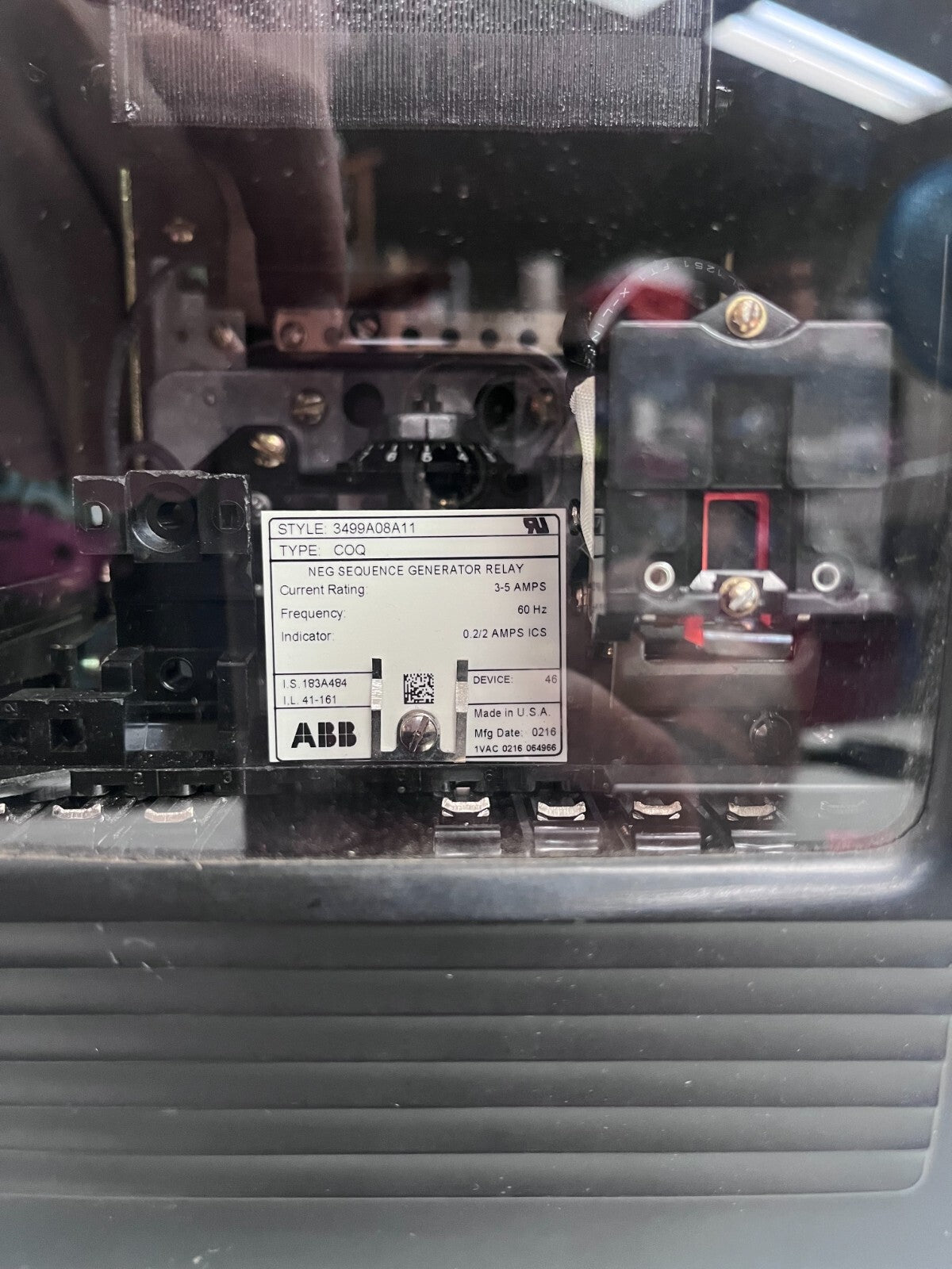 ABB / WESTINGHOUSE COQ Neg. Sequence Generator Relay  3499A08A11