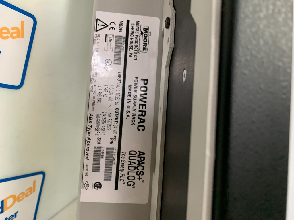 SIEMENS MOORE POWER AC POWER SUPPLY APACS & QUADLOG 39PSR4ANDN1
