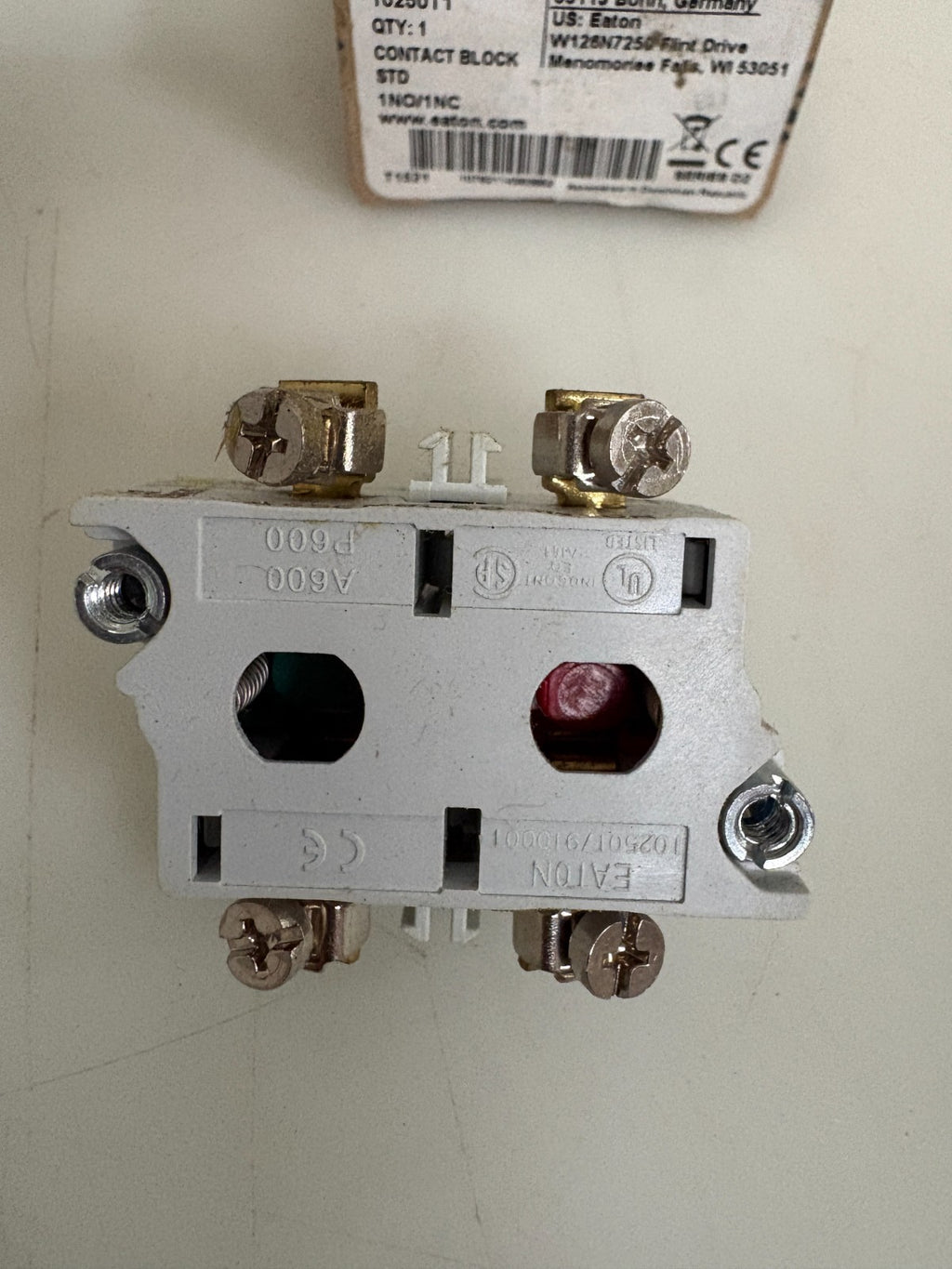LOT OF 3 EATON CONTACT BLOCK #10250T12