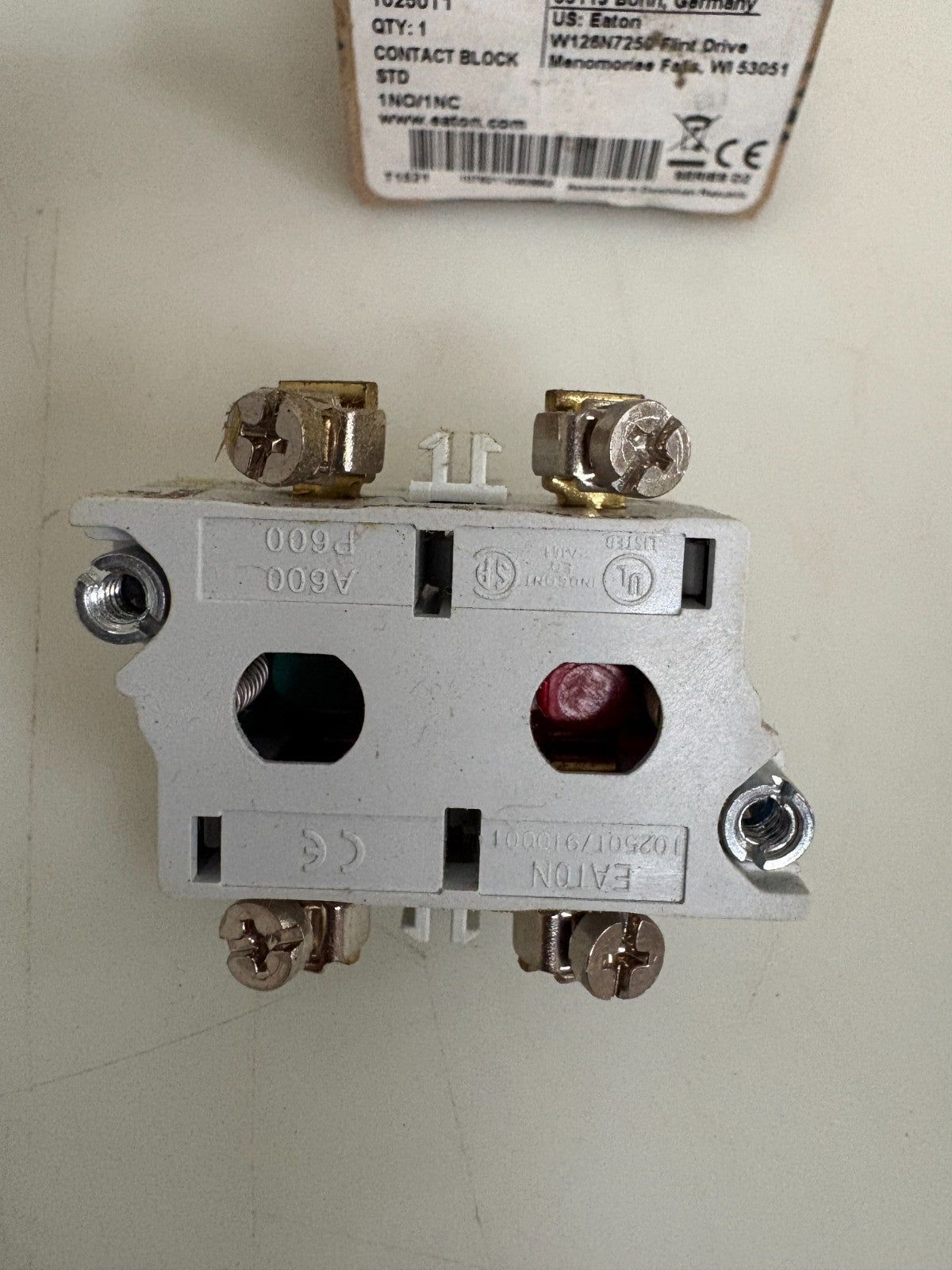 LOT OF 3 EATON CONTACT BLOCK #10250T12