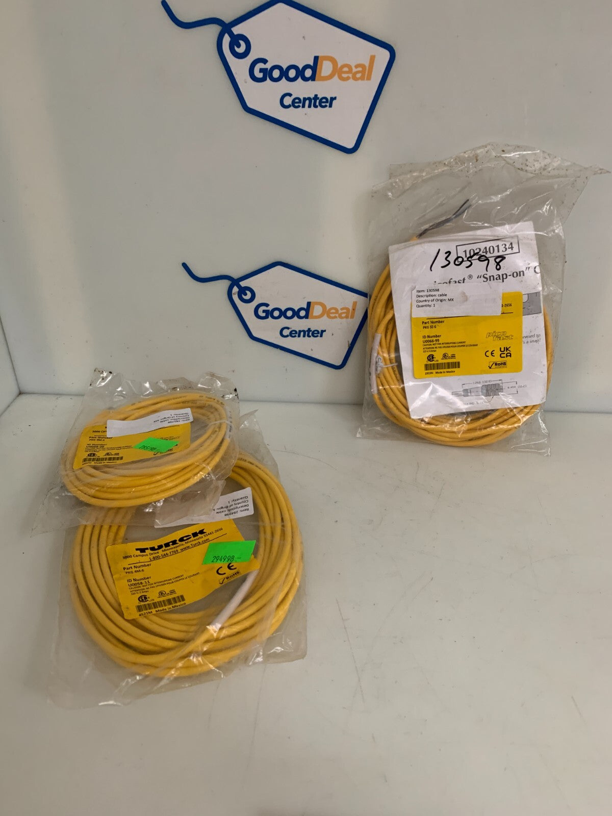 TURK SENSOR CABLE CORDSET 1XPKG 4M-4  1XPKG 4M-6  1XPKG3Z-6  MIX LOT OF 3