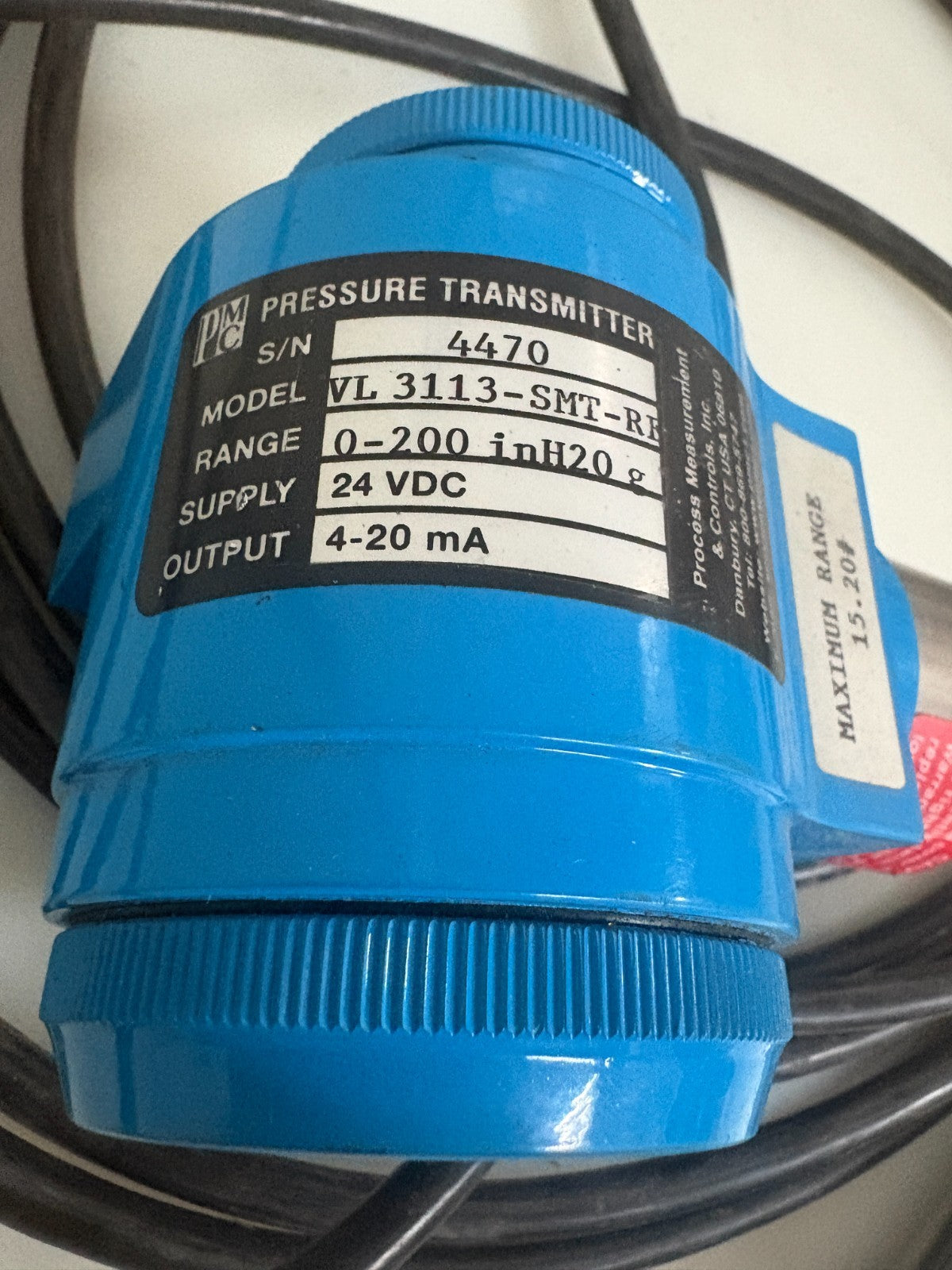 PMC PROCESS M&C PRESSURE TRANSMITTER VL 3113-SMT-RE-TH/D2