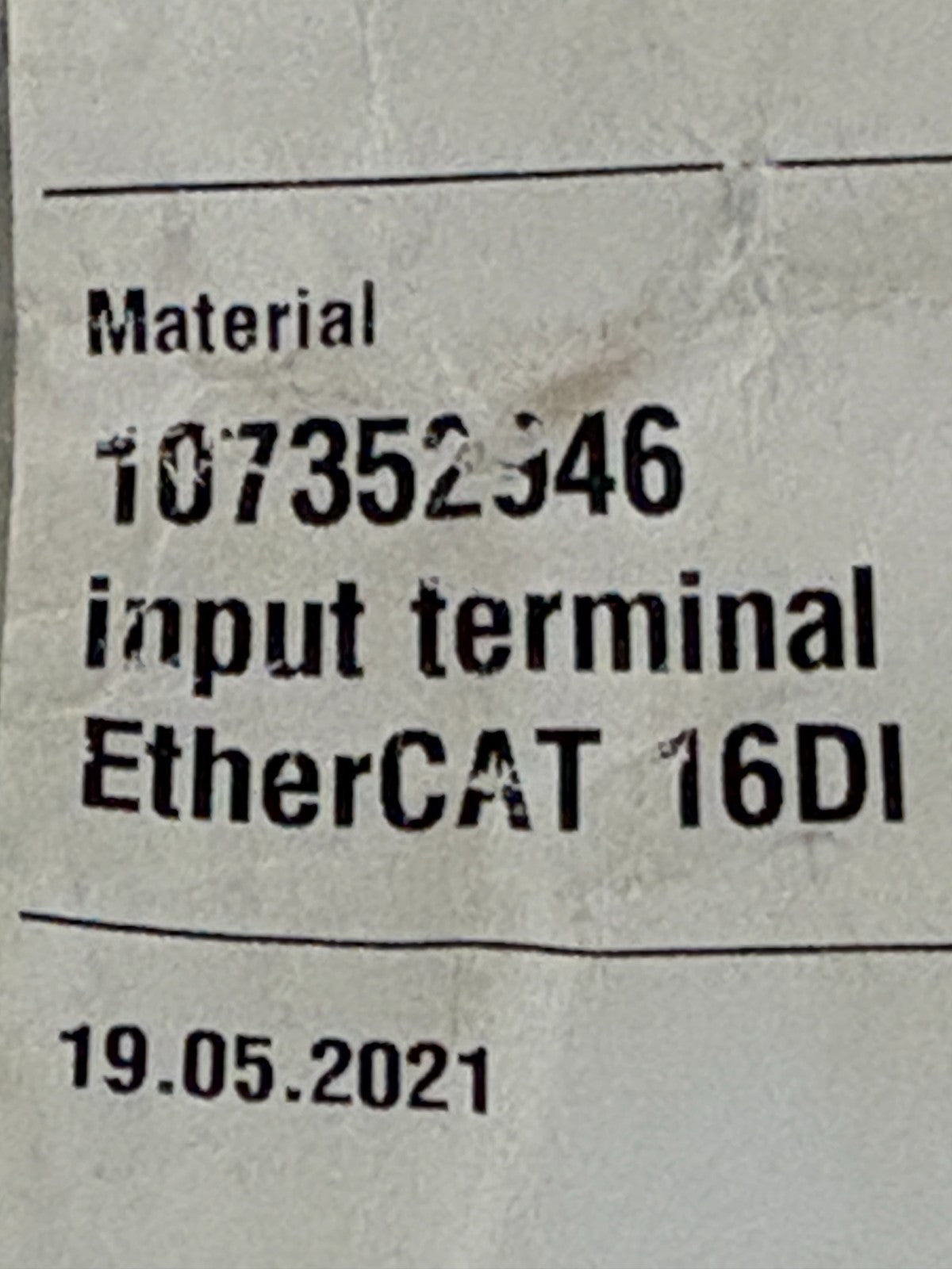 MULTIVAC ETHERCAT 16X DIGITAL INPUT MU1809 EL18093