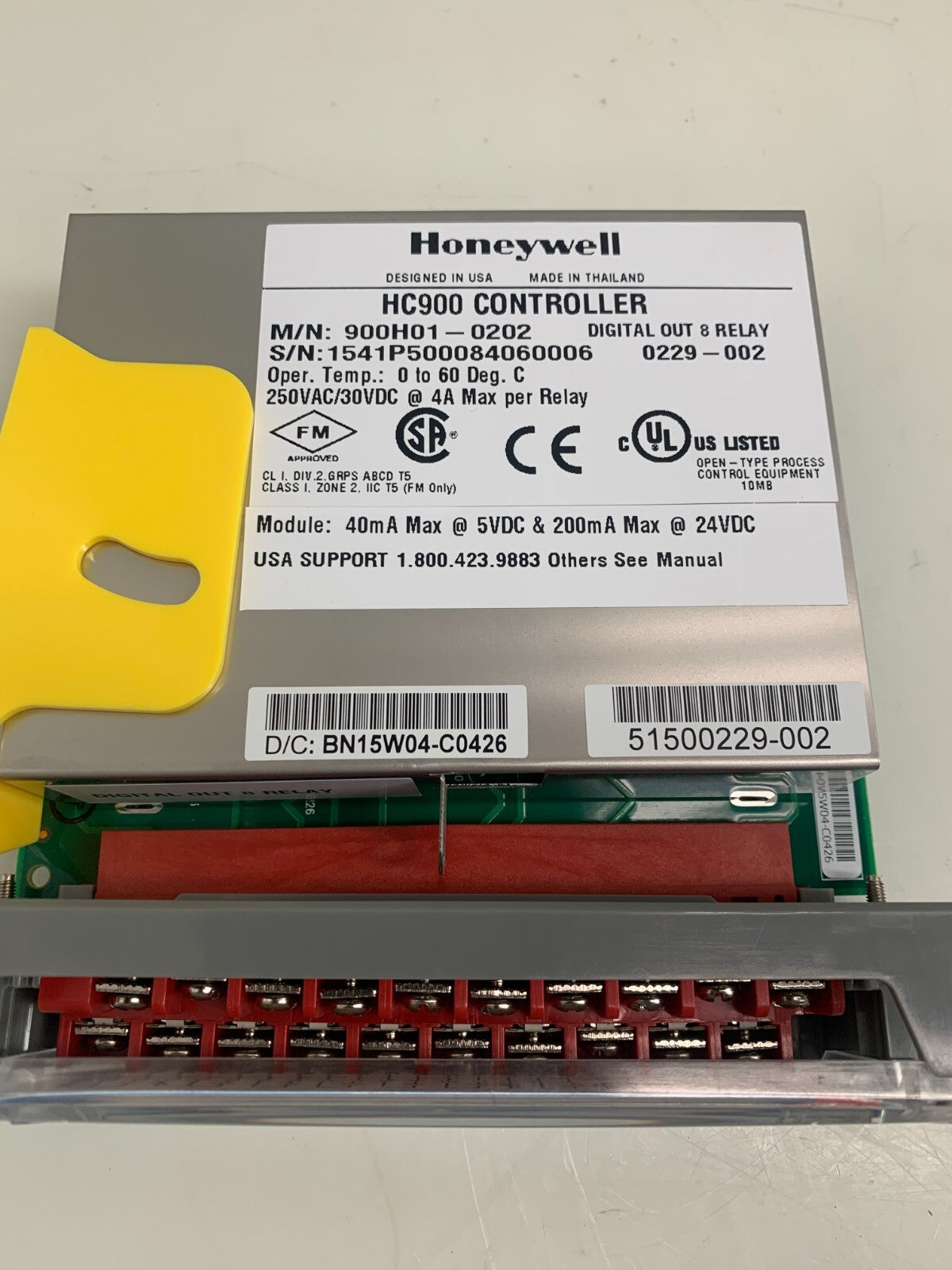 HONEYWELL HC900   I/O Relay Module   900H01-0202