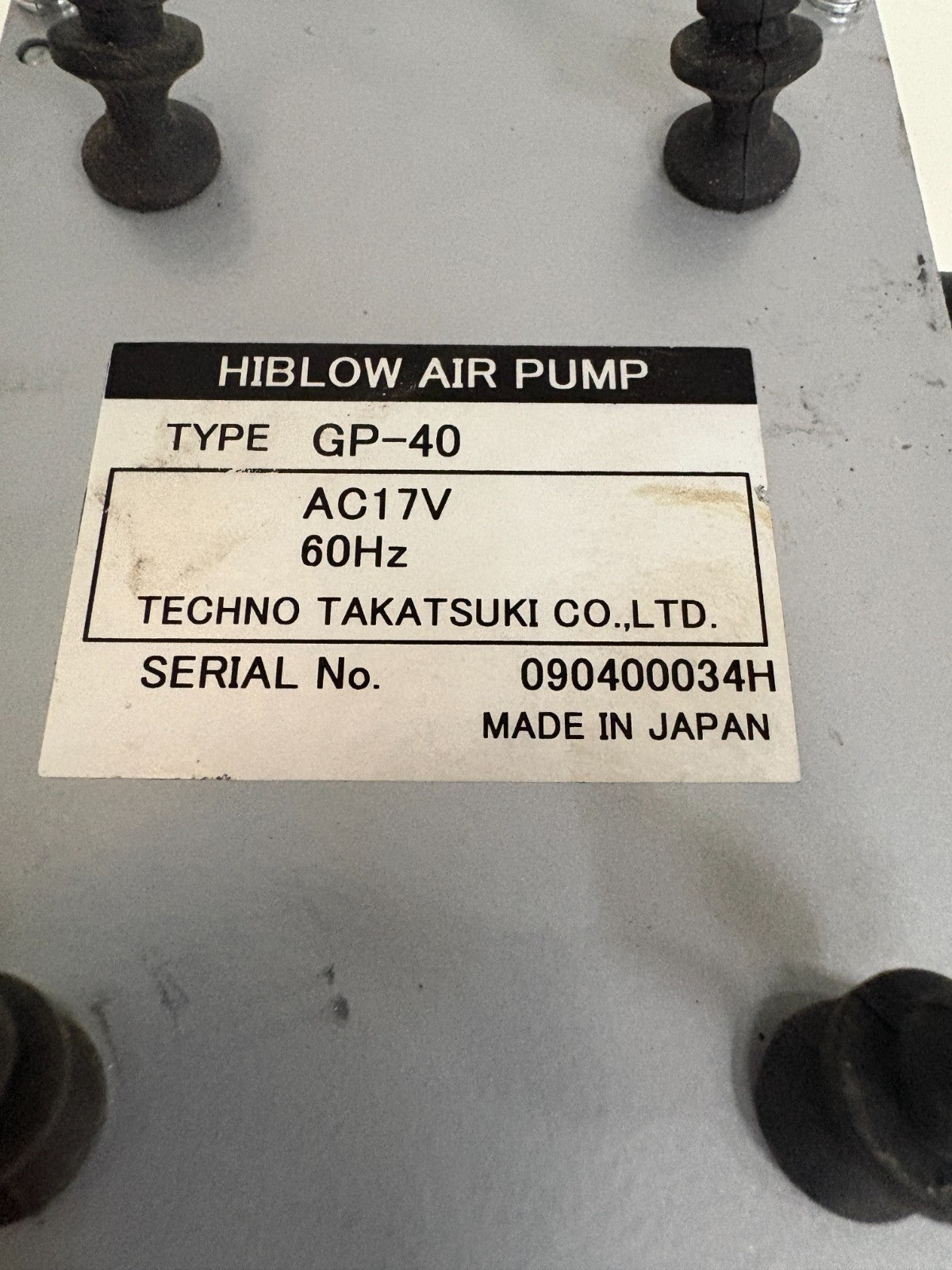 TECHNO TAKATSUKI HIBLOW AIR PUMP #GP-403