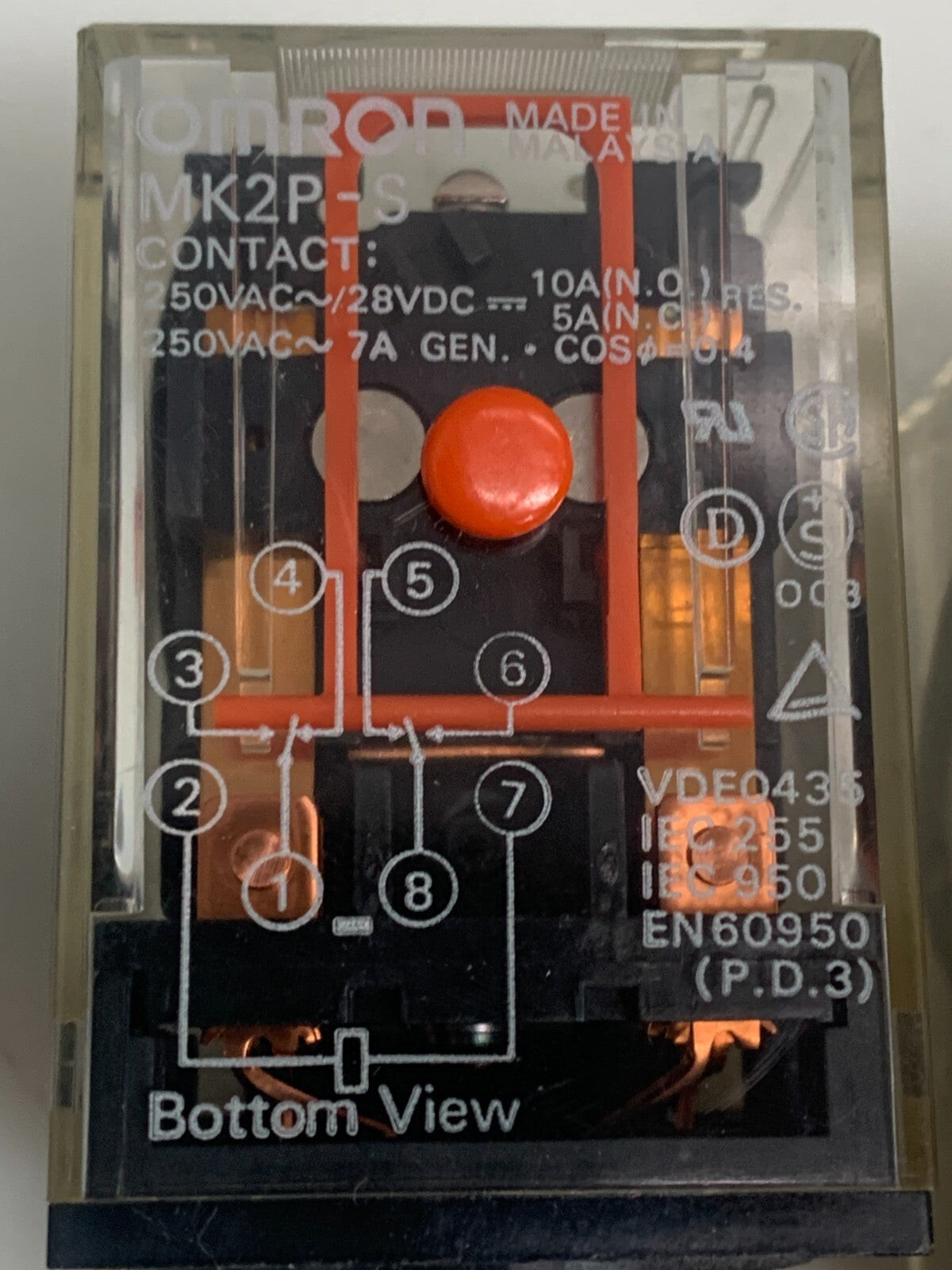 Lot of 4 Omron MK2P-S Relay MK2PS 250VAC/28VDC 10A
