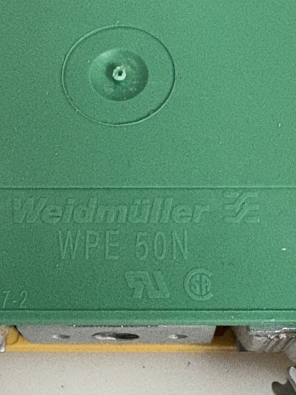 LOT OF 3 WEIDMULLER WPE 50N PROTECTIVE EARTH TERMINAL