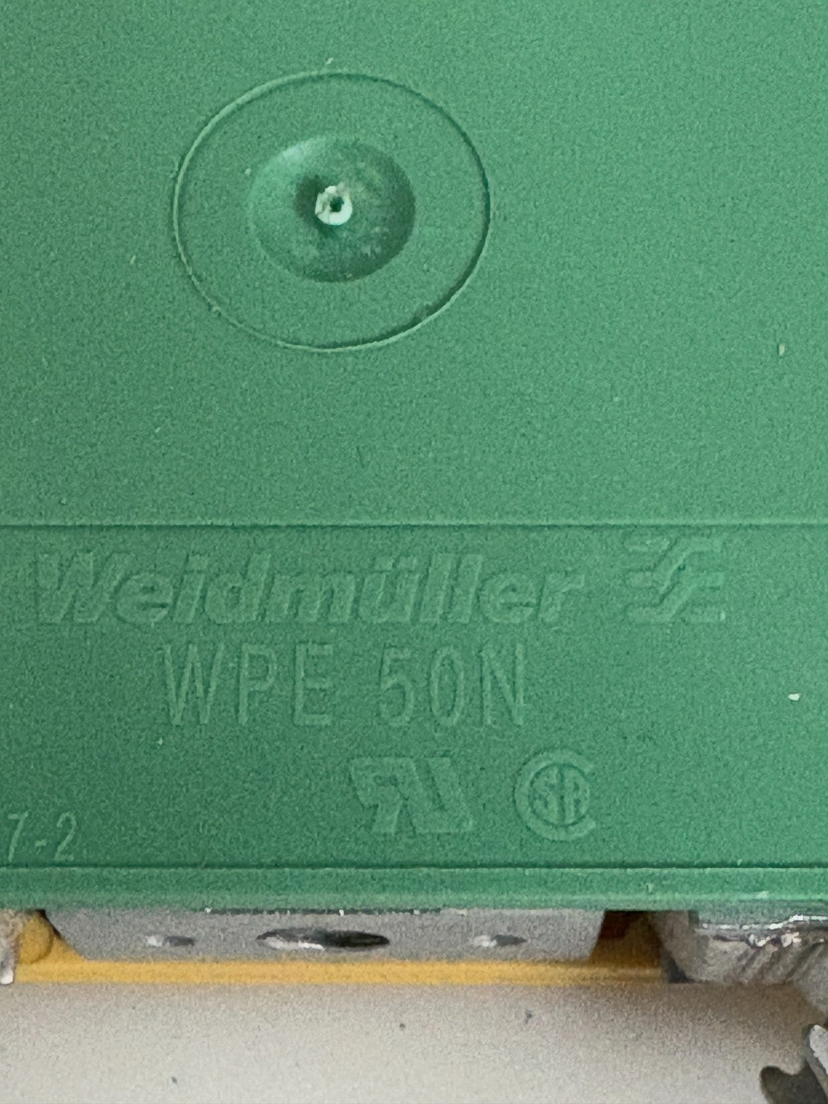 LOT OF 3 WEIDMULLER WPE 50N PROTECTIVE EARTH TERMINAL