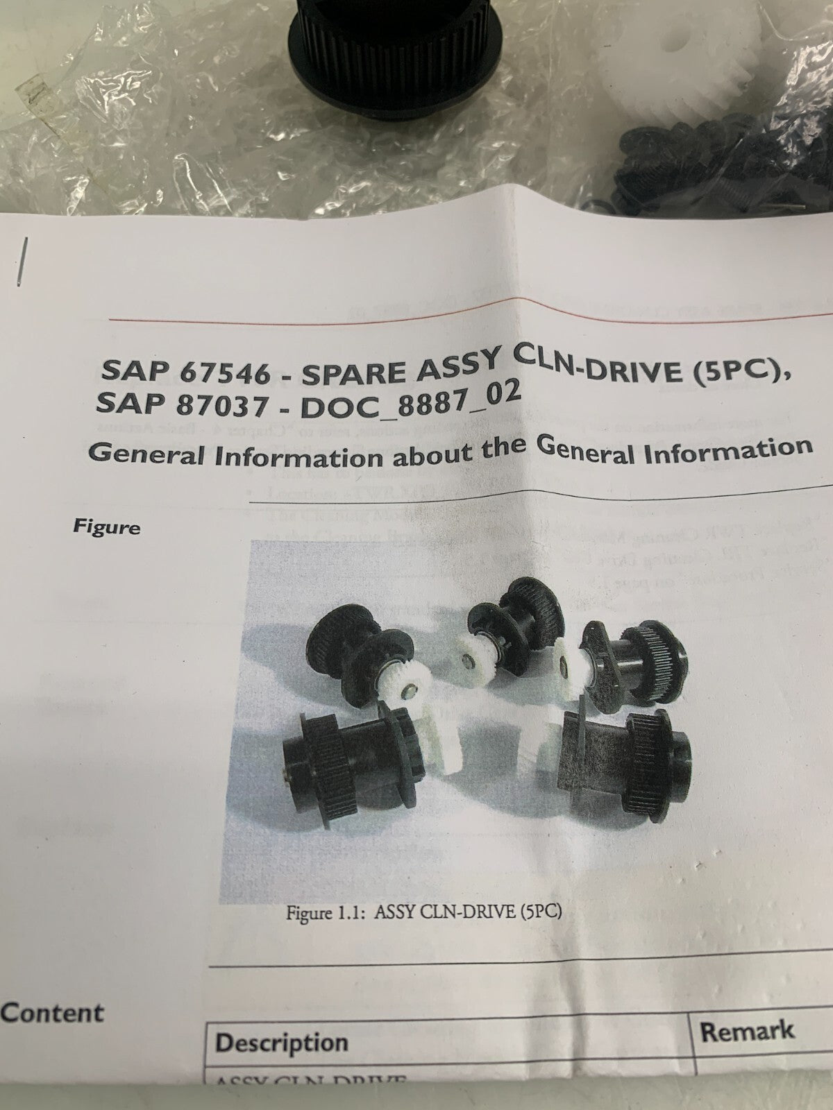 XEIKON Spare Assy   CLN-DRIVE  67546  (Box of 5)