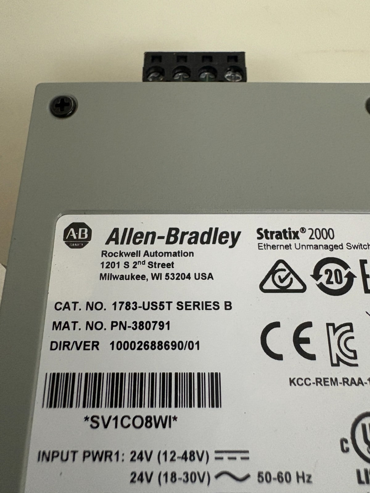 ALLEN BRADLEY STRAT IX 2000 ETHERNET UNMANAGED SWITCH 2