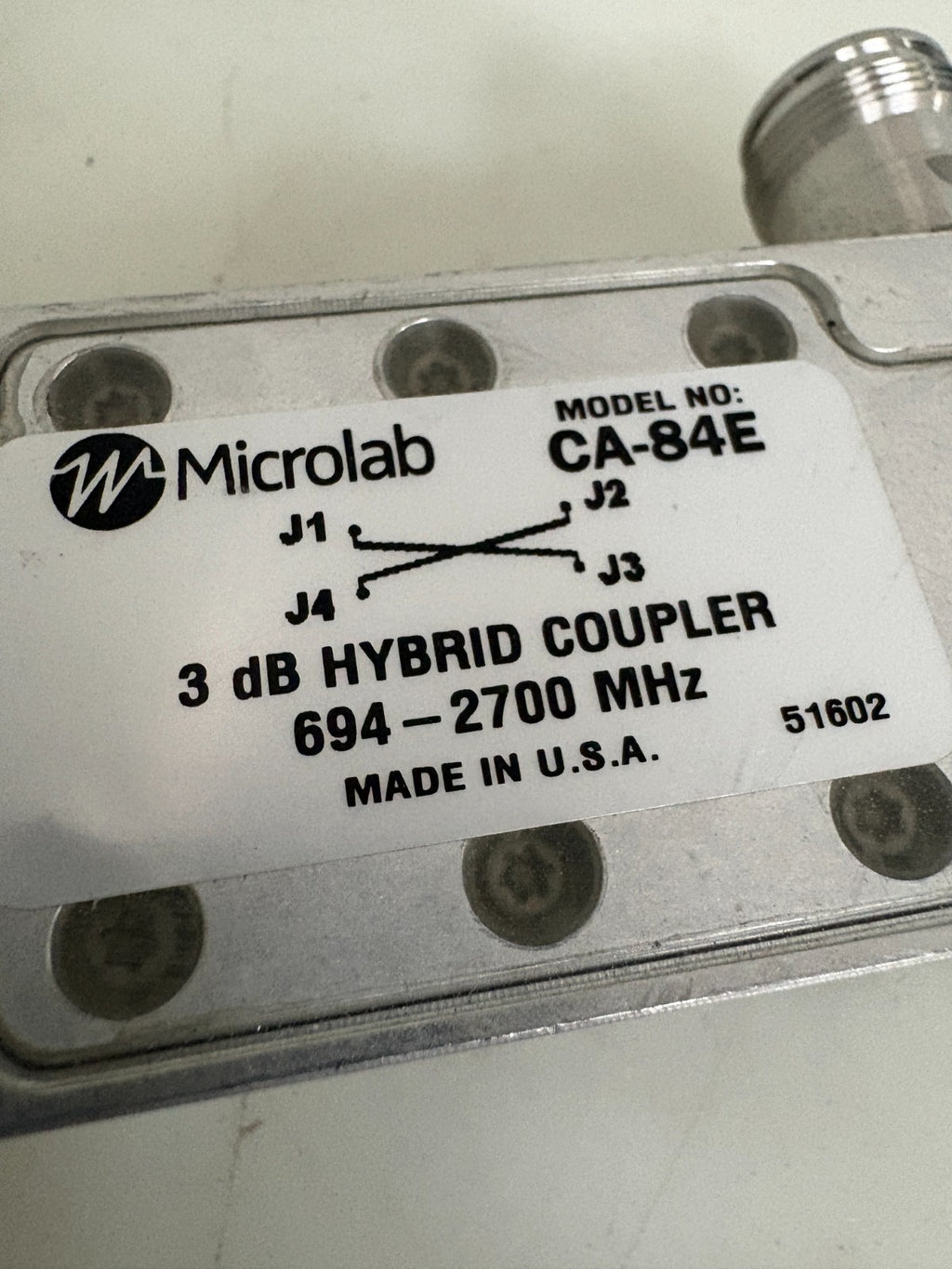 MICROLAB HYBRID COUPLER 3DB MODEL CA-84E 1