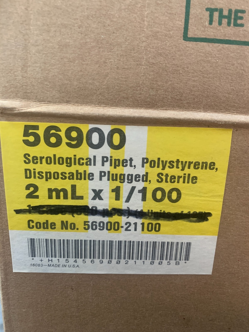LOT OF 3 KIMBLE SEROLOGICAL PIPETS 2ML  125 PER BAG 56900-21100