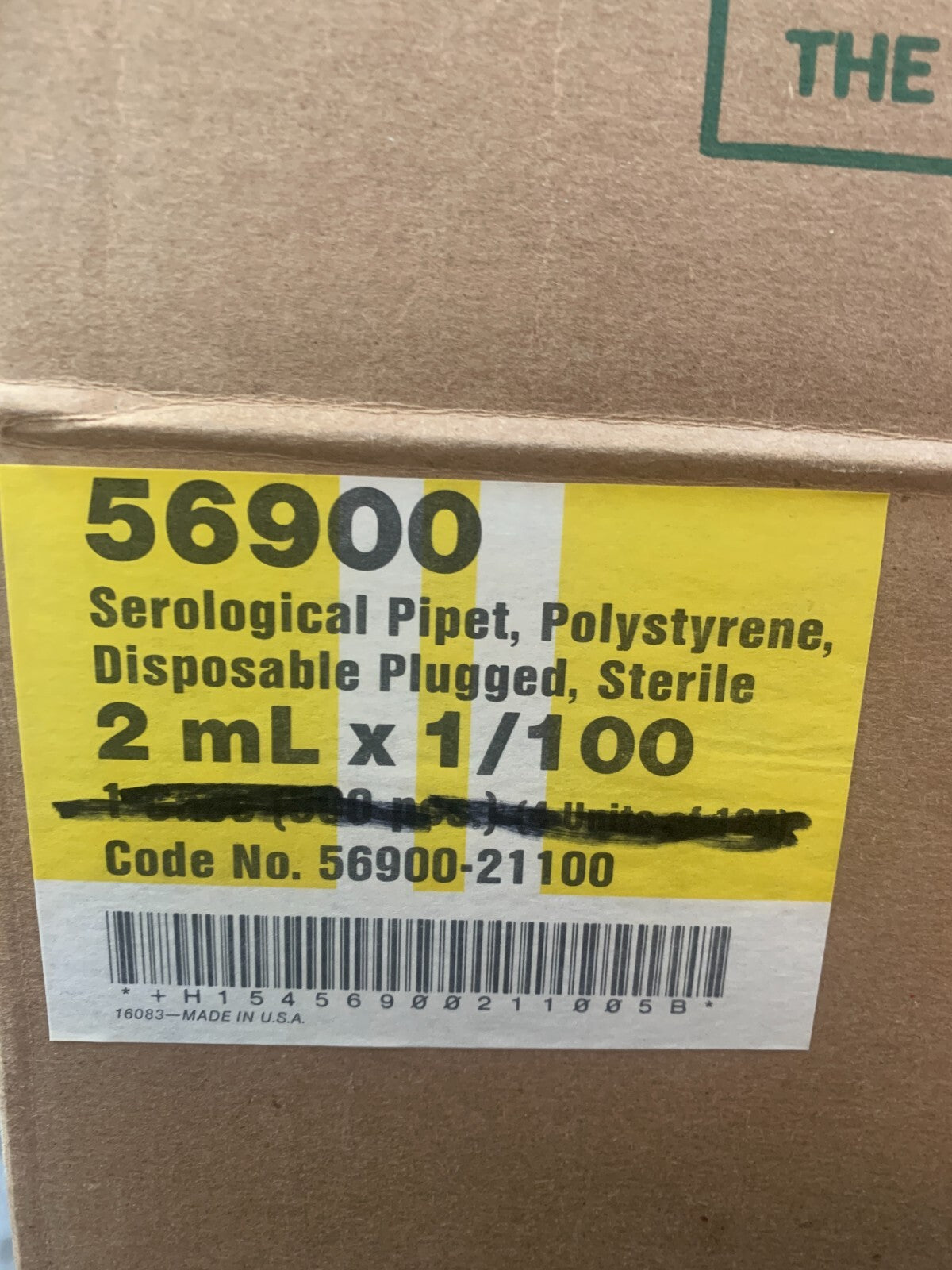 LOT OF 3 KIMBLE SEROLOGICAL PIPETS 2ML  125 PER BAG 56900-21100