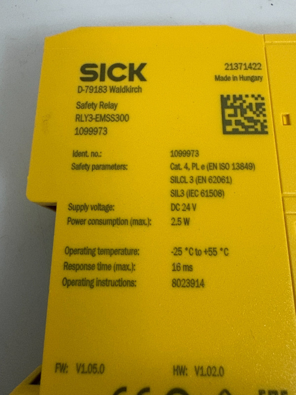 SICK SAFETY RELAY RLY3-EMSS300 1099973