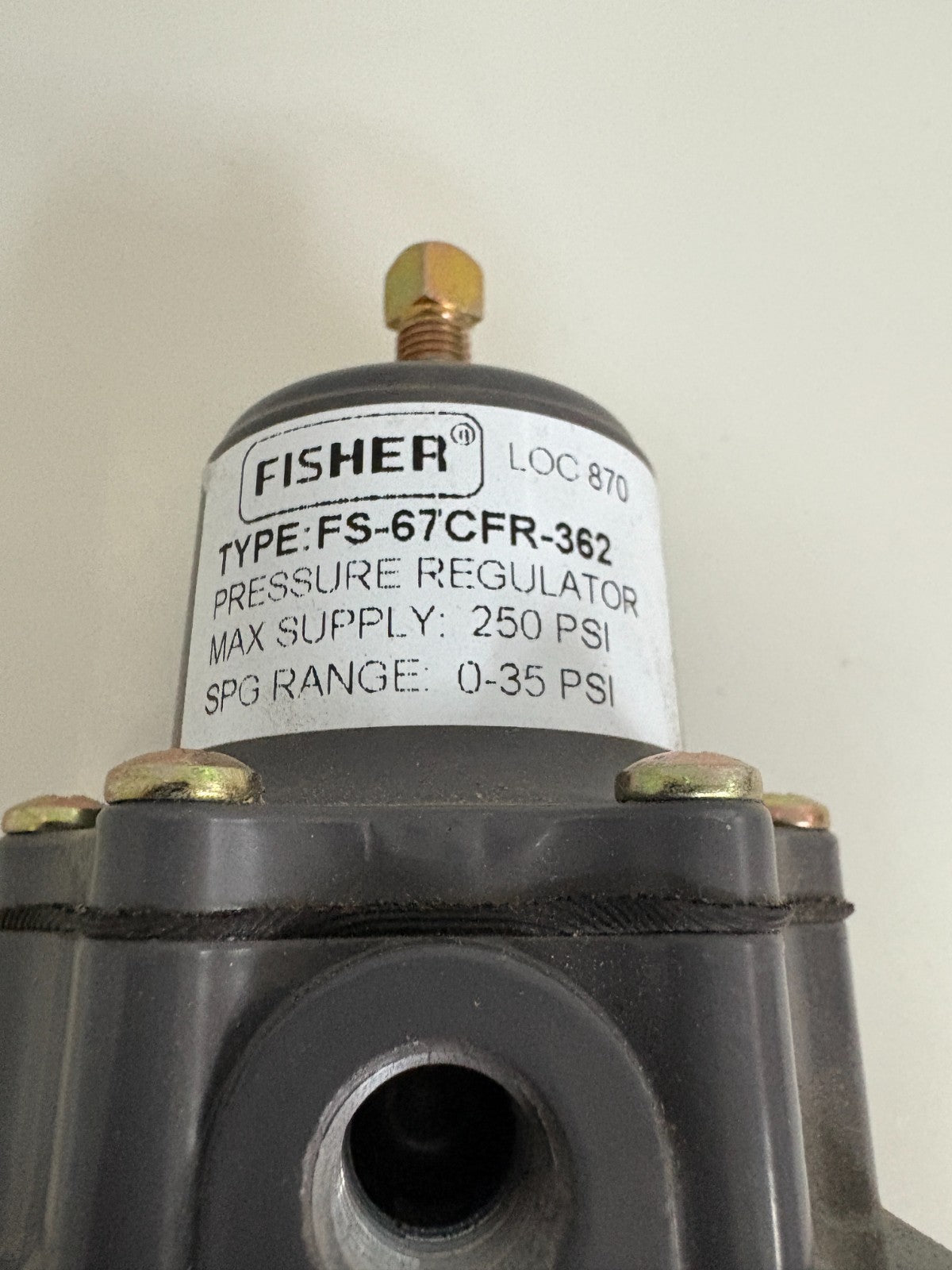FISHER PRESSURE REGULATOR FS-67CFR-362
