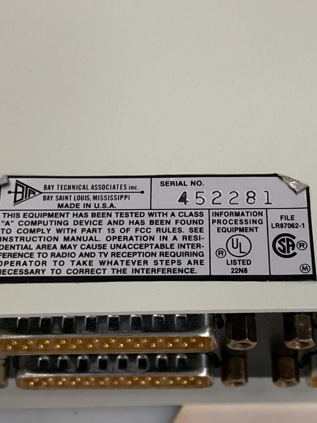 BAYTECH PRINT MASTER II MODEL 804C
