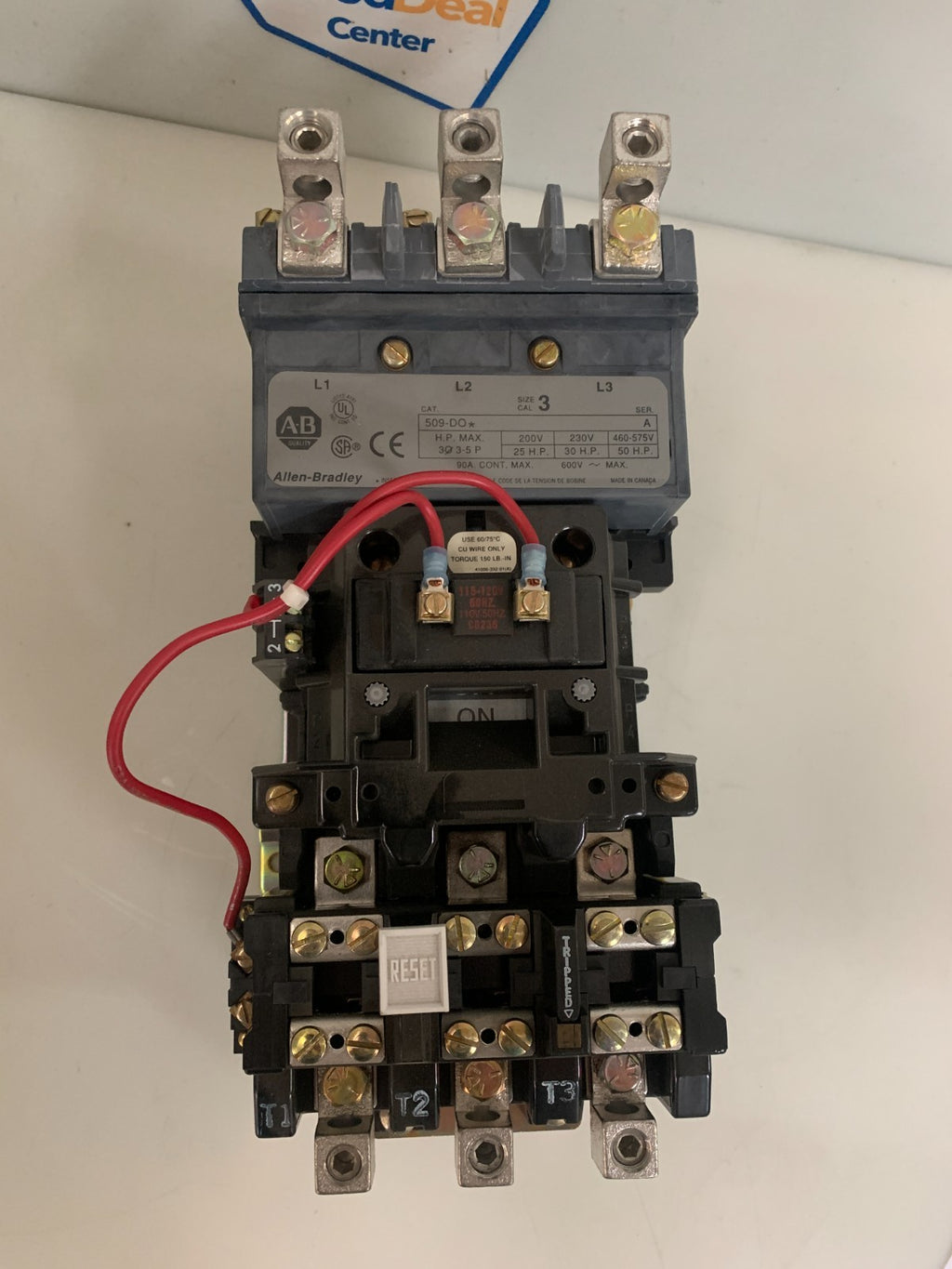 ALLEN BRADLEY MOTOR STARTER 509-DO SER A SIZE 3