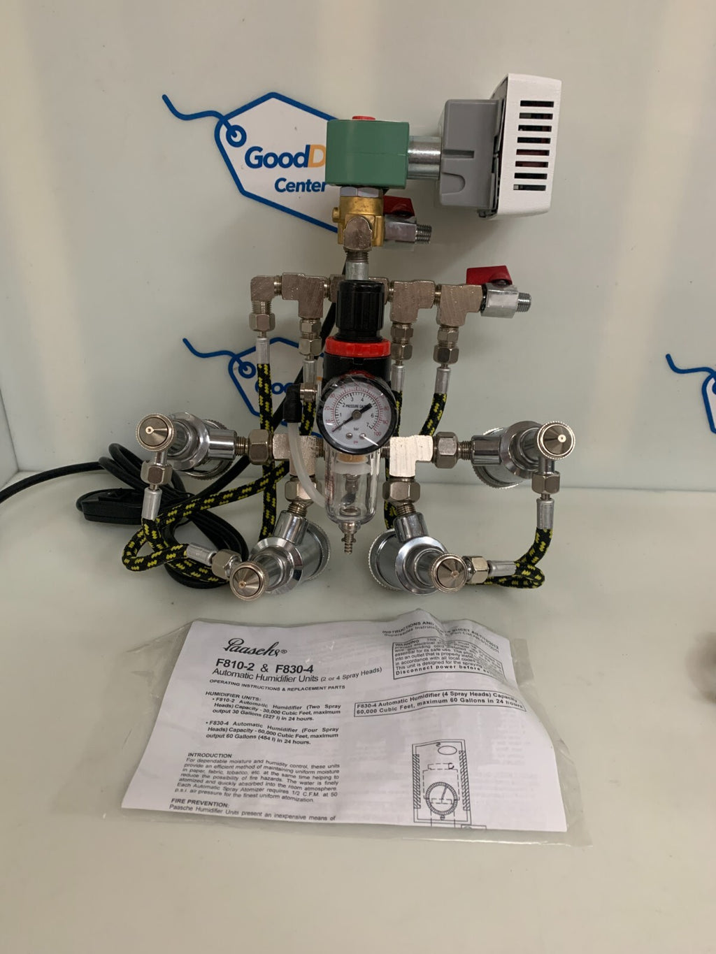 PAASCHE AUTOMATIC HUMIDIFIER UNIT 4 SPRAY HEADS F830-4