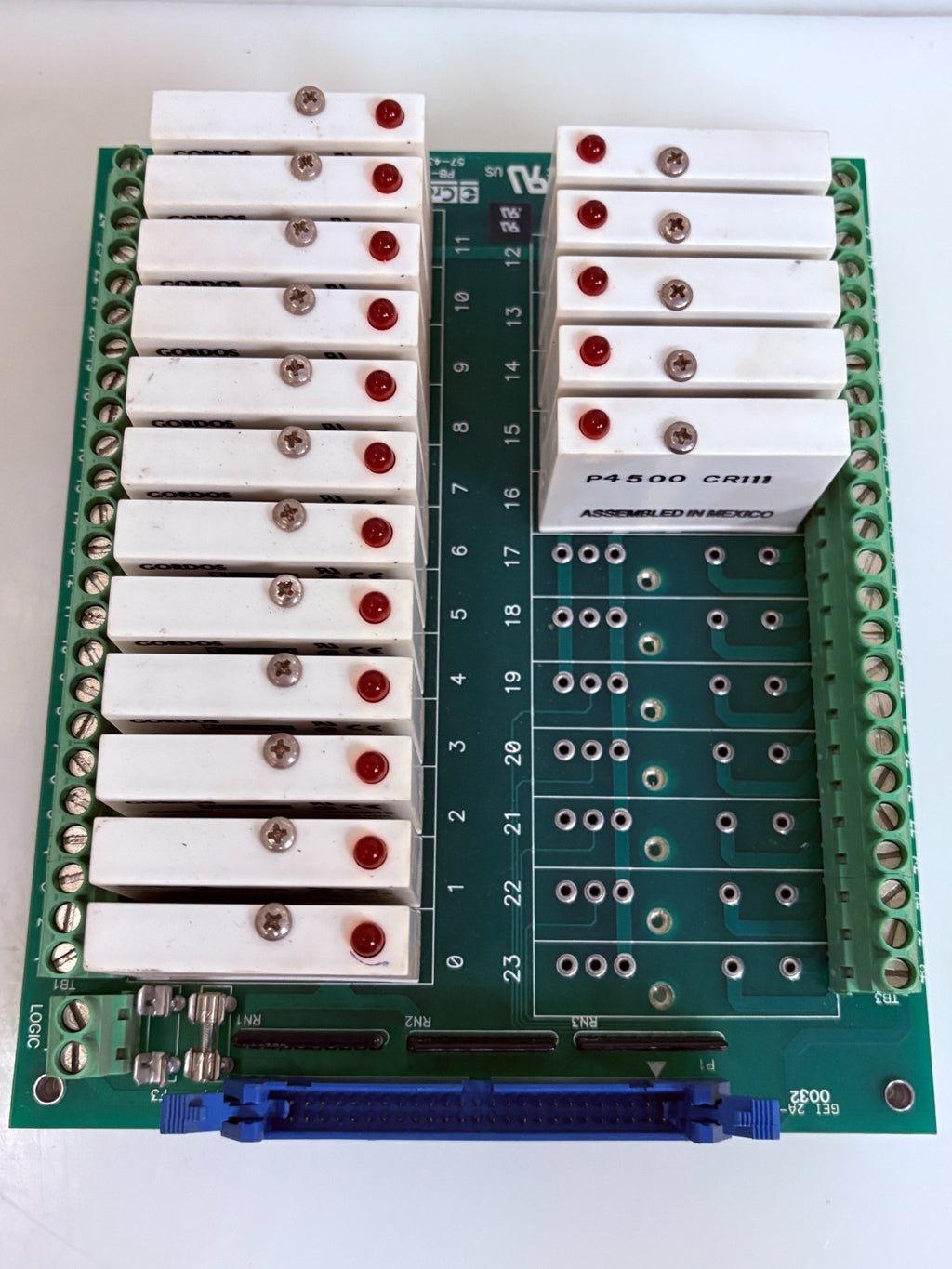 CROUZET RELAY BOARD PB-24C4 W/17 GORDOS C4IDC RELAY