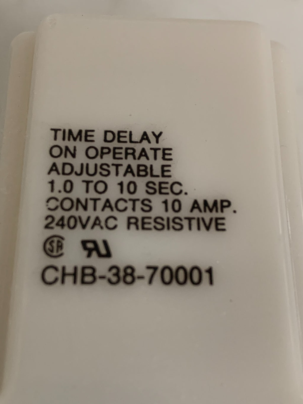 POTTER & BRUMFIELD TIME DELAY RELAY CHB-38-70001